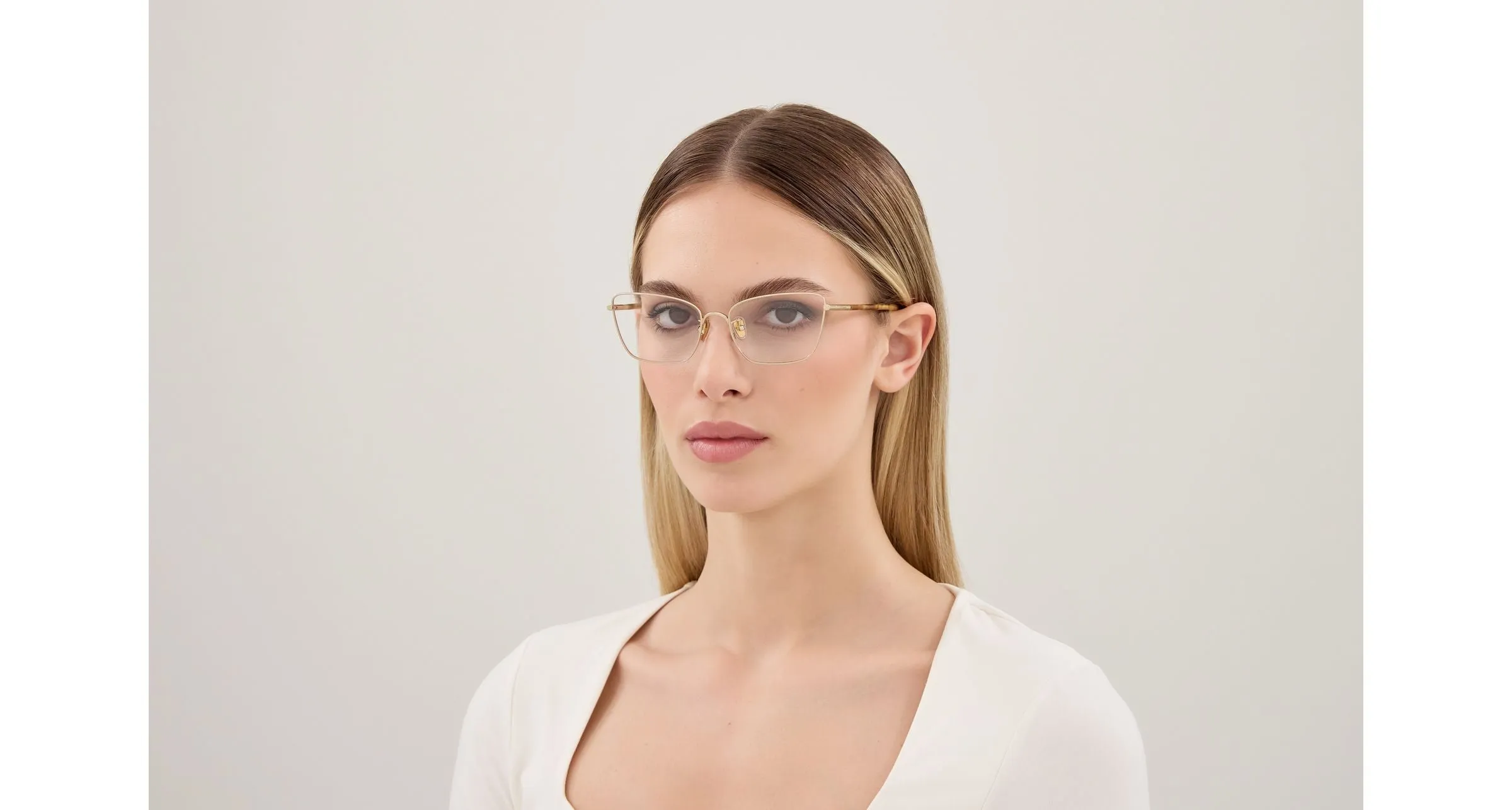 Chloé CH0403O 002 Montature da vista Metallo Oro Trasparente Cat Eye - immagine 4