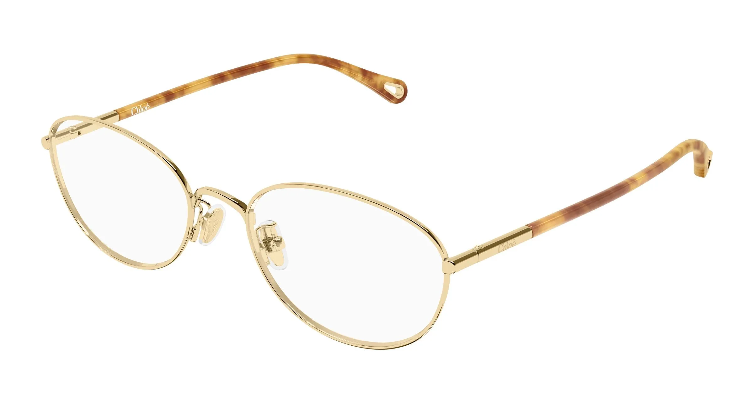Chloé CH0402OA 002 Montature da vista Metallo Oro Trasparente Rotonda - immagine 1