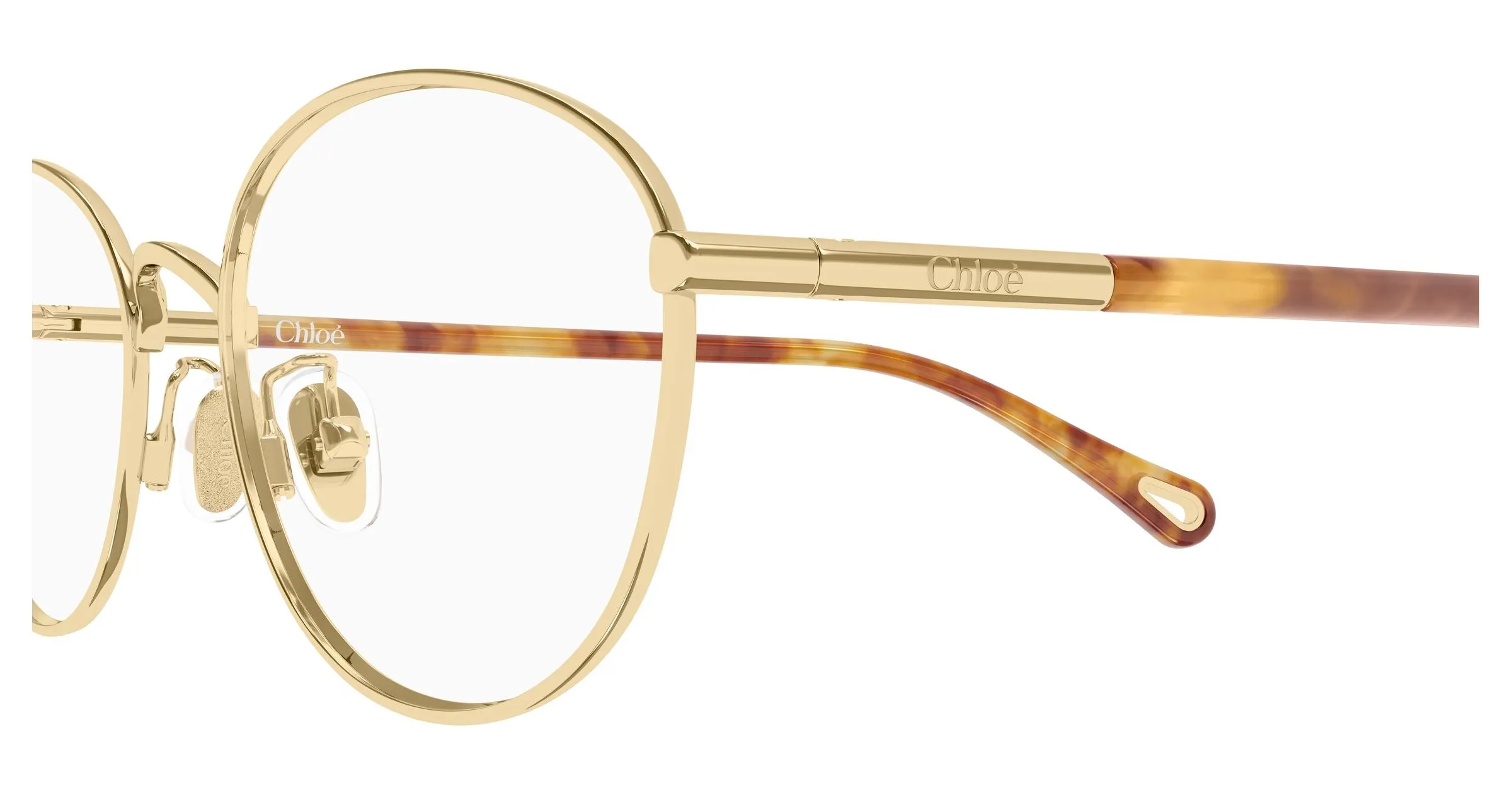 Chloé CH0402OA 002 Montature da vista Metallo Oro Trasparente Rotonda - immagine 3