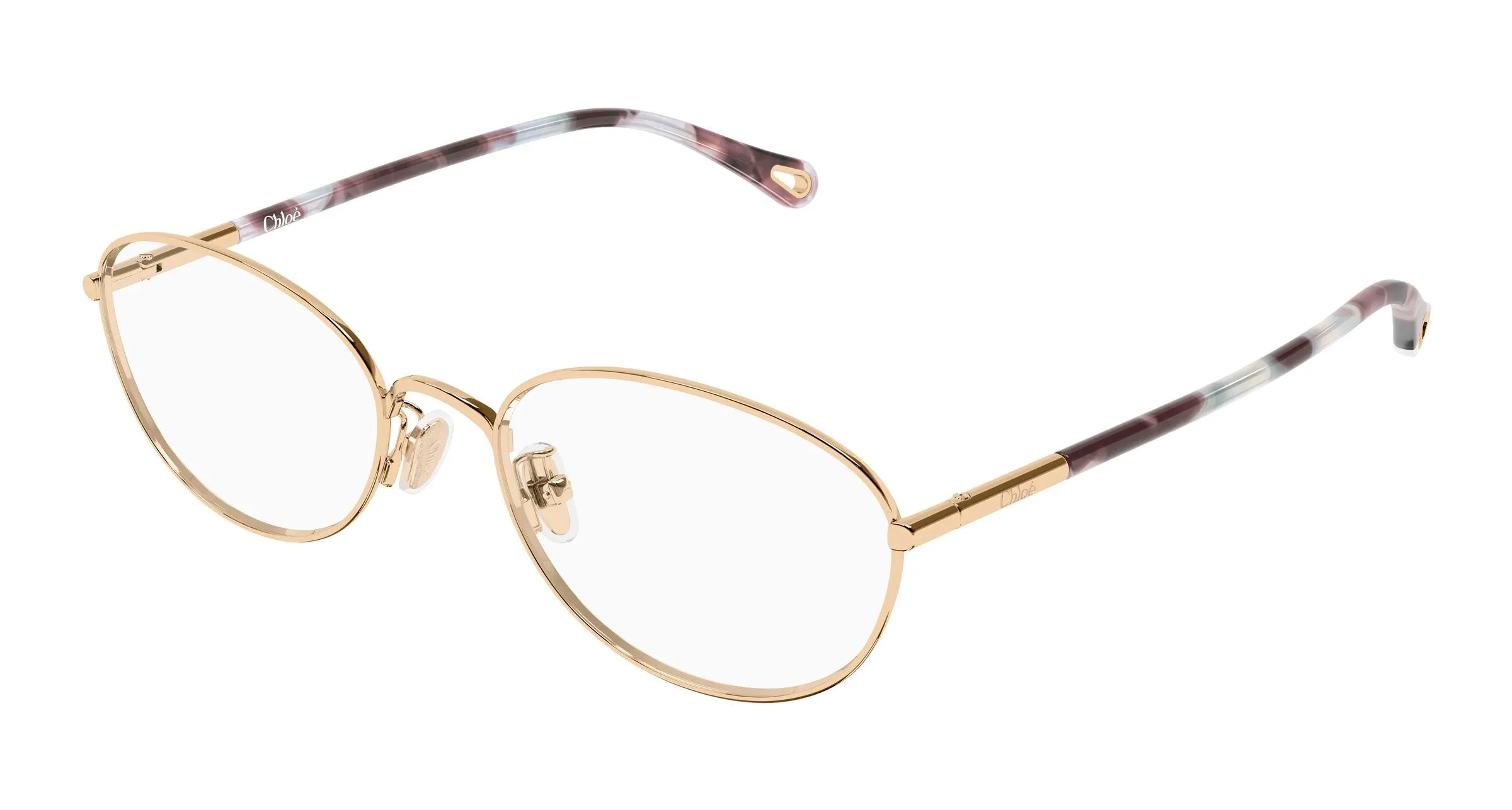 Chloé CH0402OA 001 Montature da vista Metallo Oro Trasparente Rotonda - immagine 1