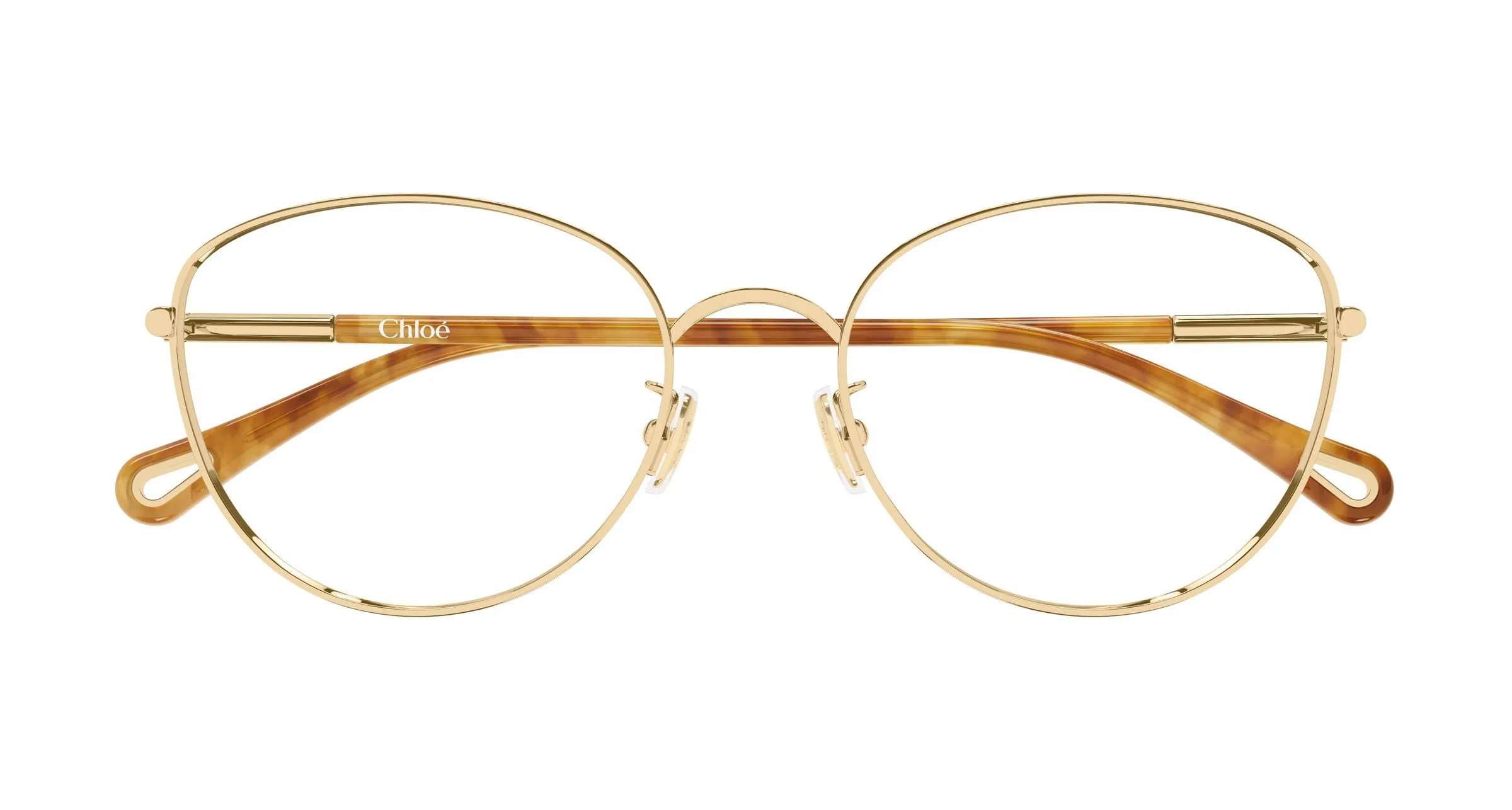 Chloé CH0401OA 002 Montature da vista Metallo Oro Trasparente Cat Eye - immagine 2