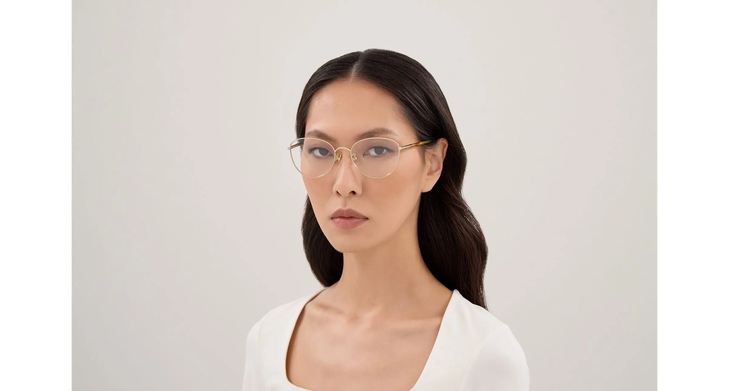 Chloé CH0401OA 002 Montature da vista Metallo Oro Trasparente Cat Eye - immagine 4