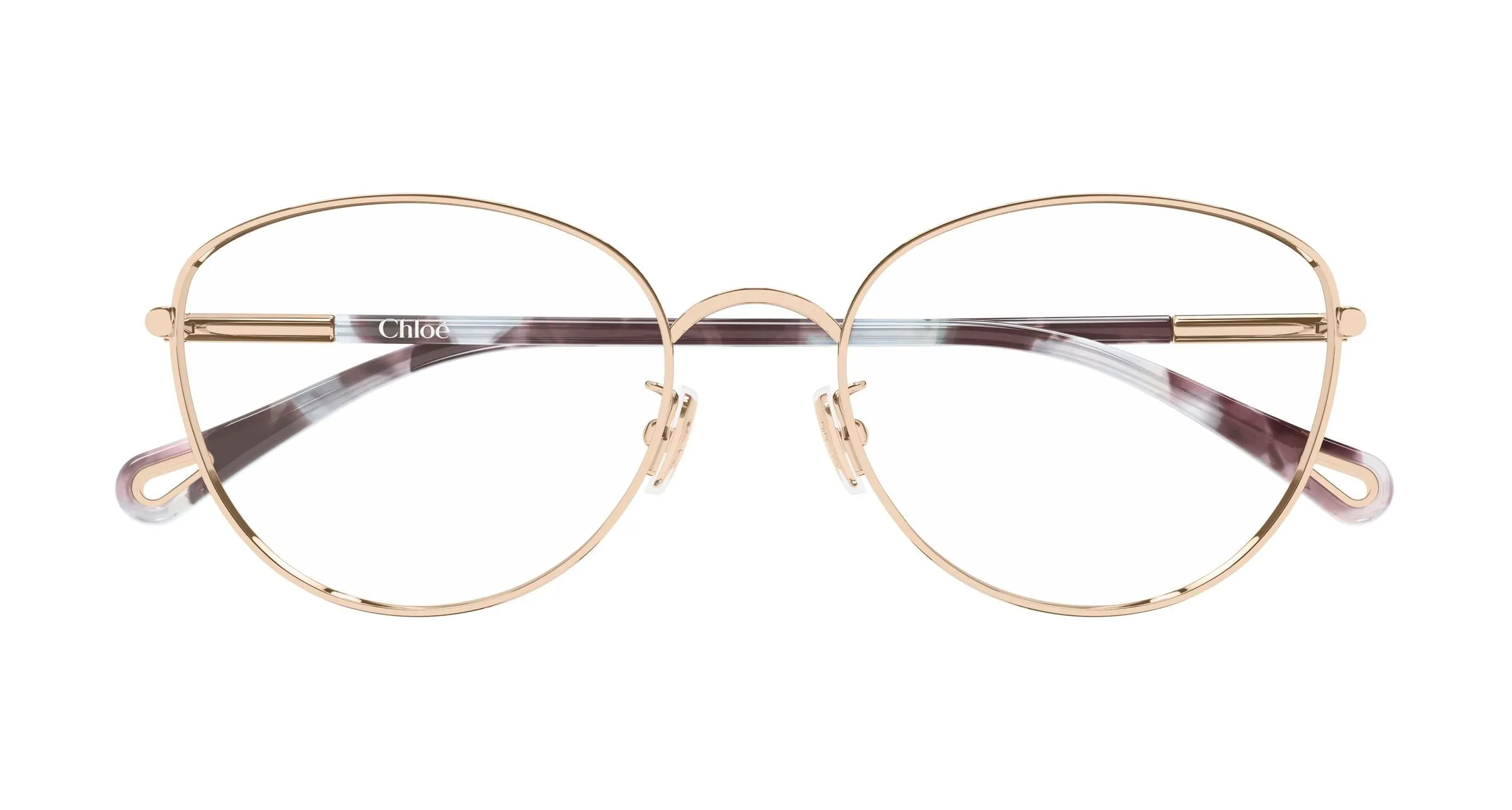 Chloé CH0401OA 001 Montature da vista Metallo Oro Trasparente Cat Eye - immagine 2