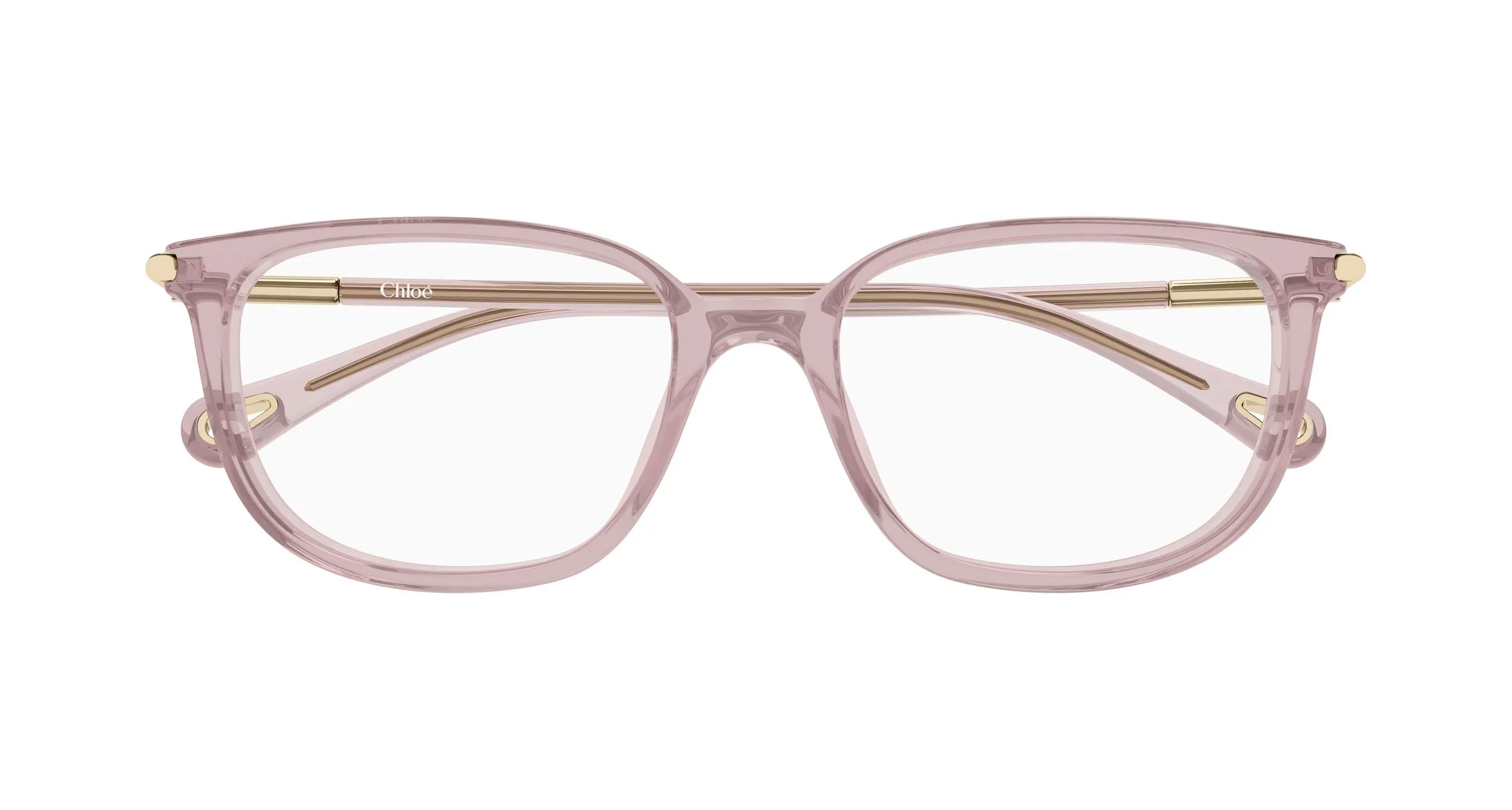 Chloé CH0400O 005 Montature da vista Acetato Rosa Trasparente Cat Eye - immagine 2