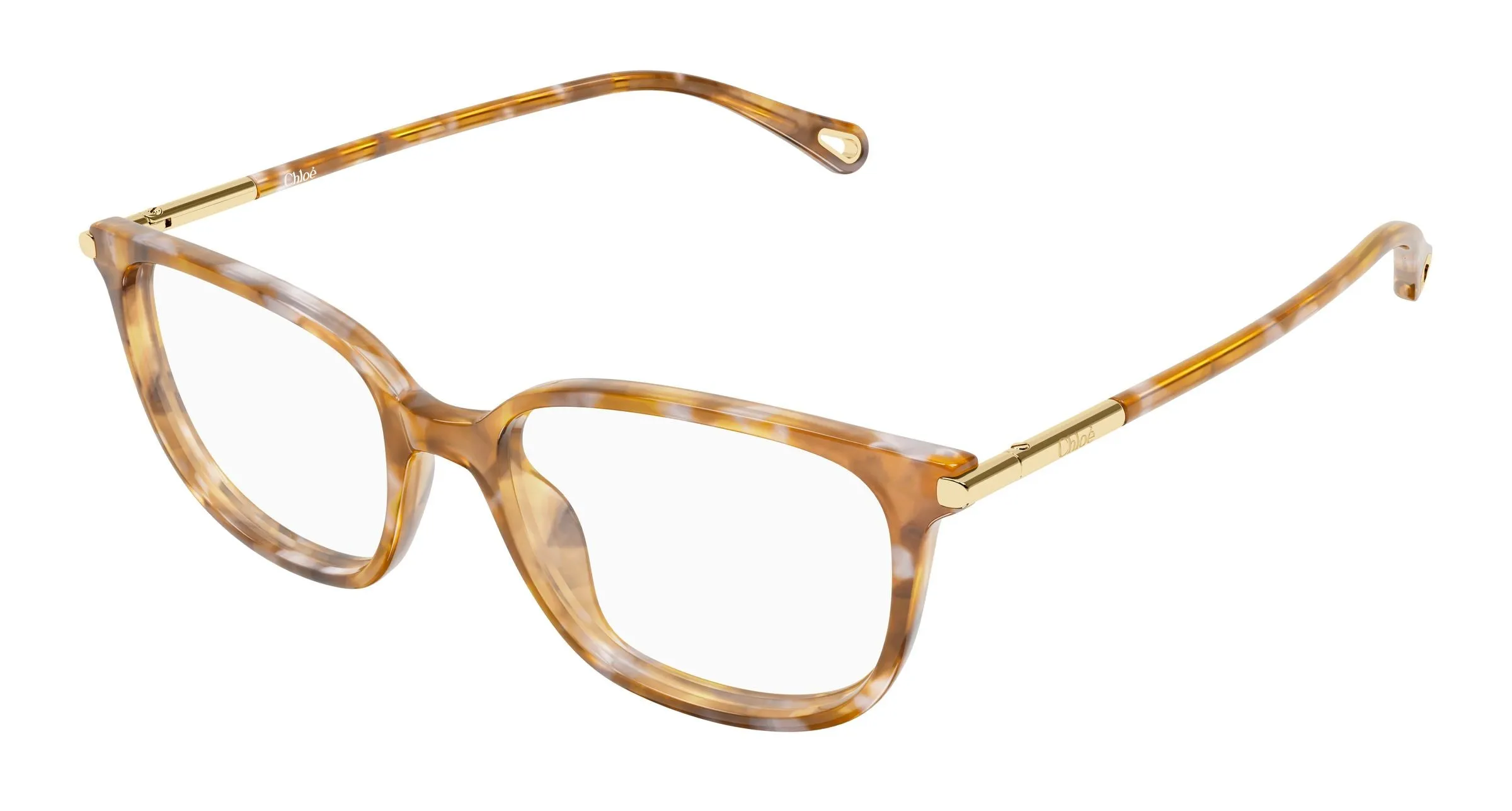 Chloé CH0400O 004 Montature da vista Acetato Havana Trasparente Cat Eye - immagine 1