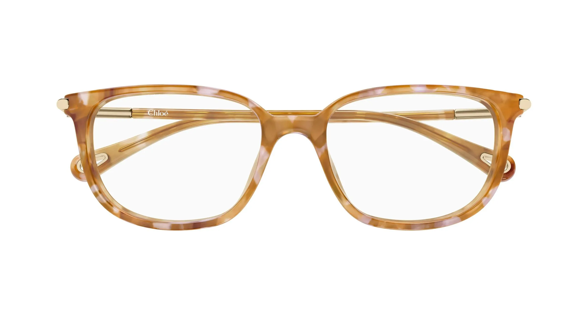Chloé CH0400O 004 Montature da vista Acetato Havana Trasparente Cat Eye - immagine 2