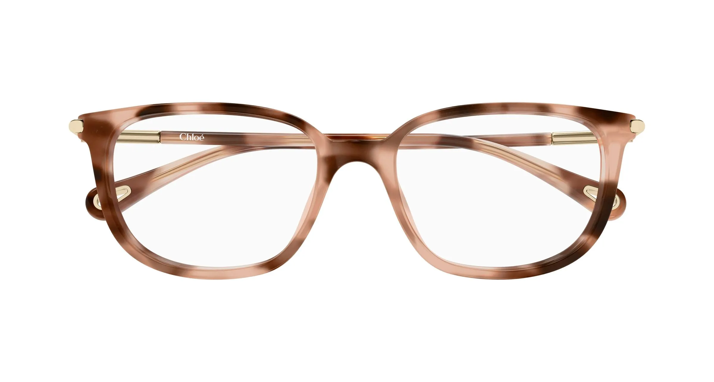 Chloé CH0400O 003 Montature da vista Acetato Havana Trasparente Cat Eye - immagine 2