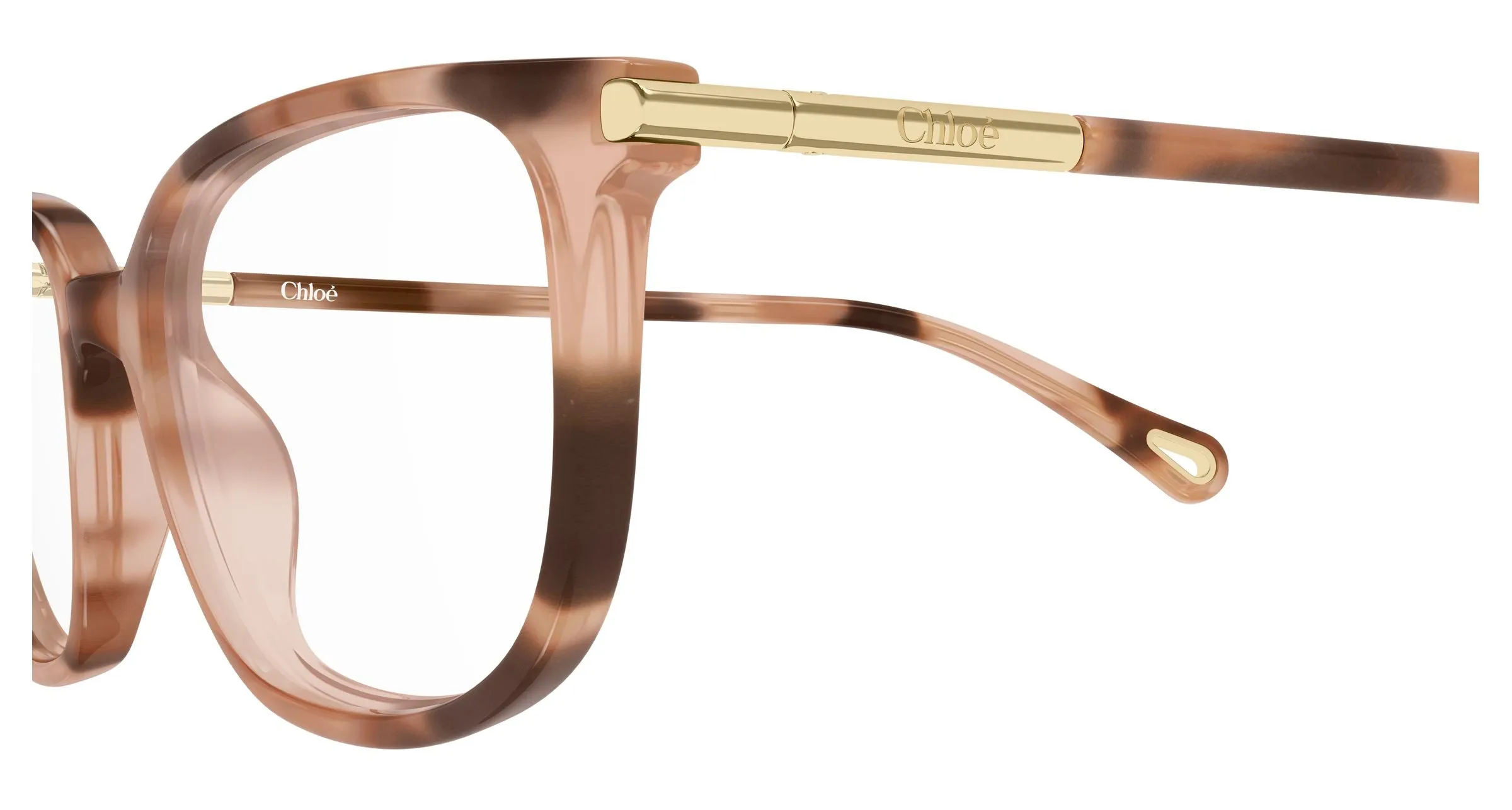 Chloé CH0400O 003 Montature da vista Acetato Havana Trasparente Cat Eye - immagine 3