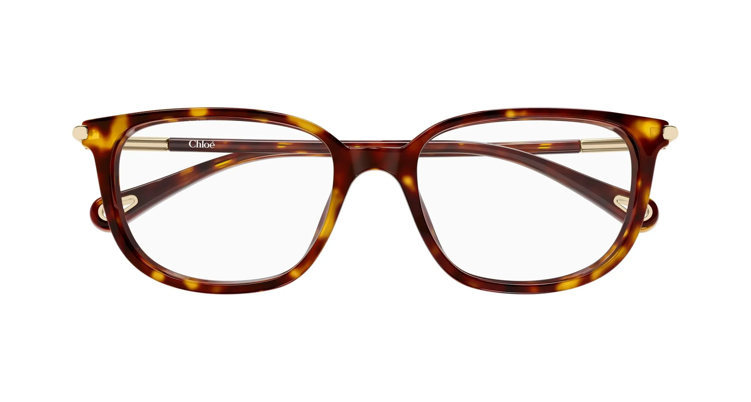 Chloé CH0400O 002 Montature da vista Acetato Havana Trasparente Cat Eye - immagine 2