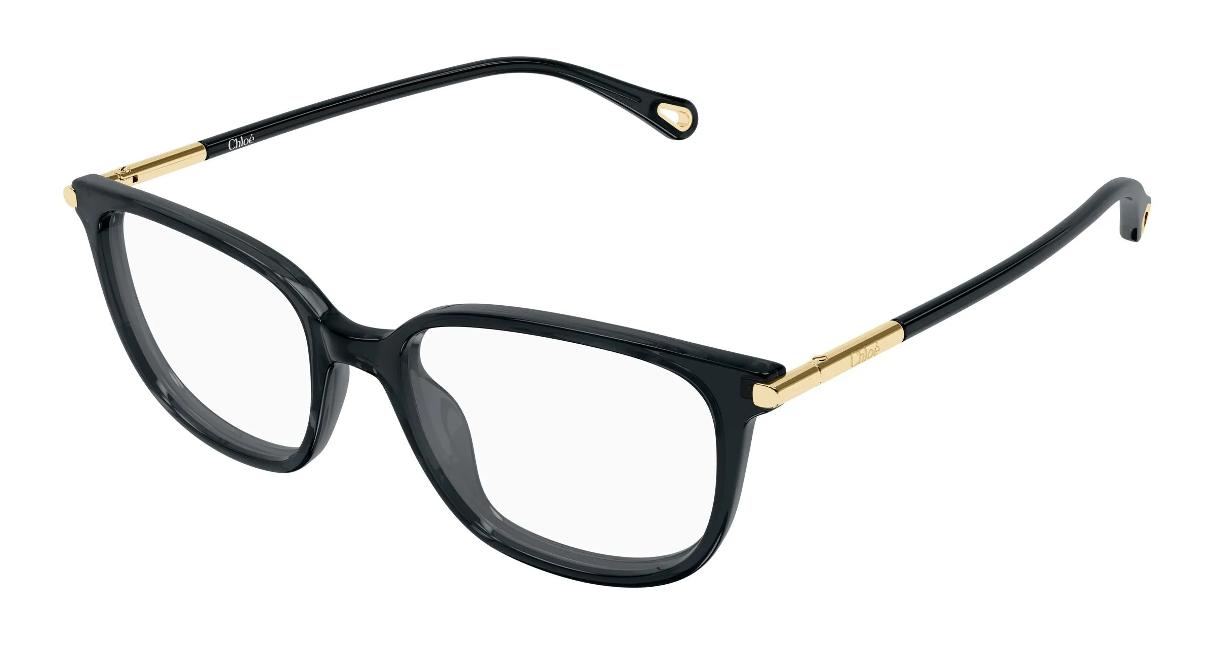 Chloé CH0400O 001 Montature da vista Acetato Grigio Trasparente Cat Eye - immagine 1