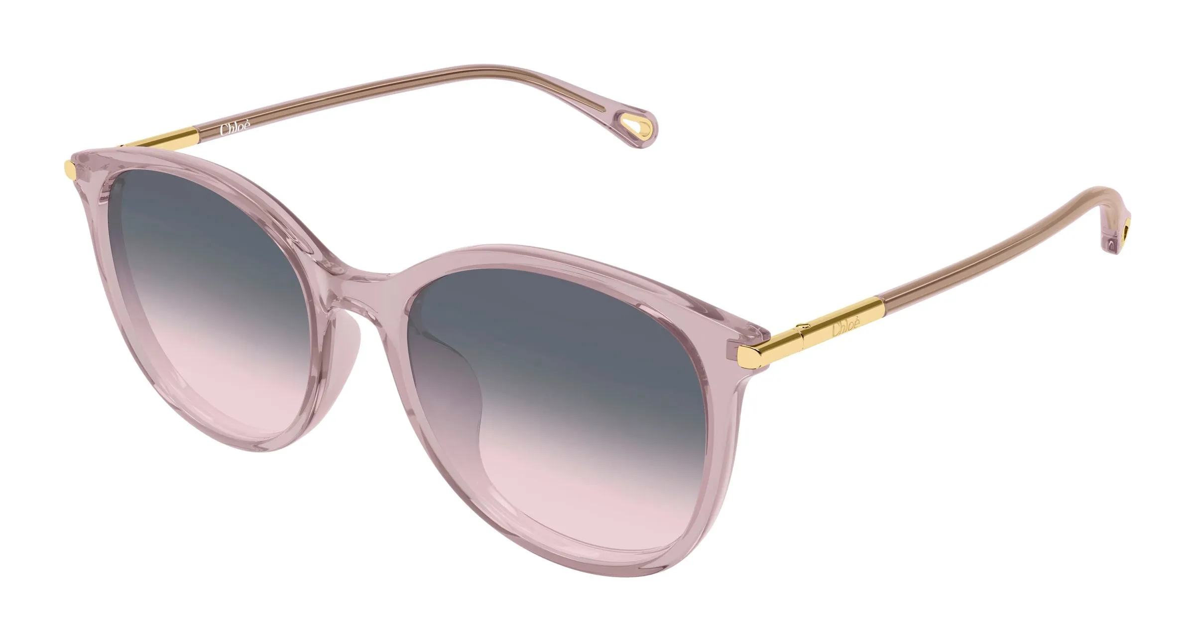 Chloé CH0397SK 005 Occhiali da sole Acetato Rosa Grigio Rotonda Sfumato - immagine 1