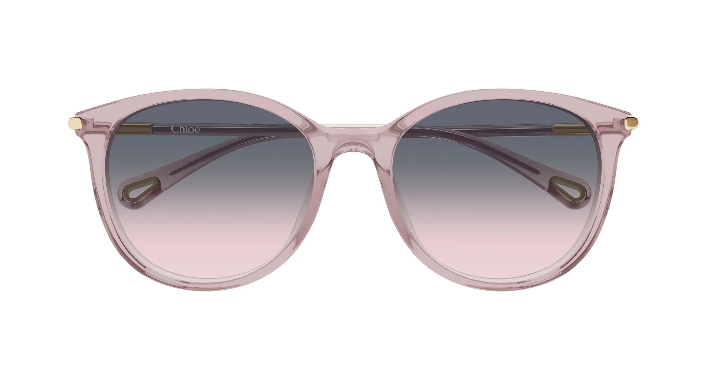 Chloé CH0397SK 005 Occhiali da sole Acetato Rosa Grigio Rotonda Sfumato - immagine 2