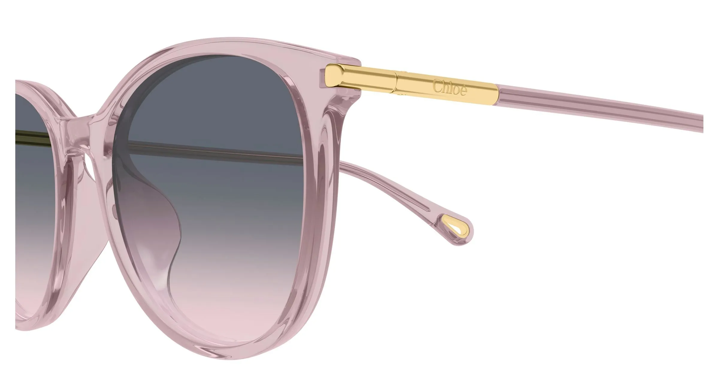 Chloé CH0397SK 005 Occhiali da sole Acetato Rosa Grigio Rotonda Sfumato - immagine 3