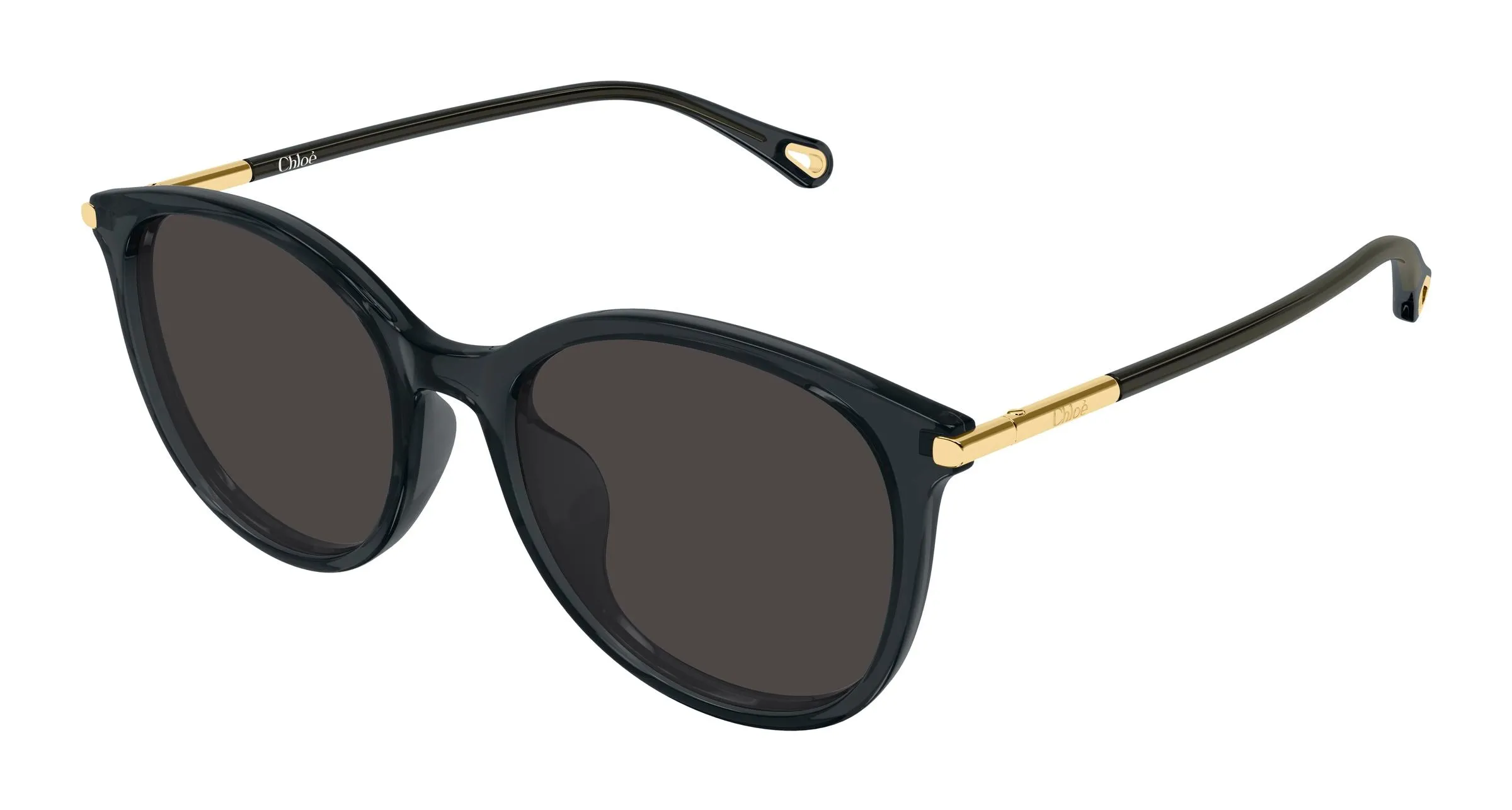 Chloé CH0397SK 001 Occhiali da sole Acetato Grigio Grigio Rotonda - immagine 1