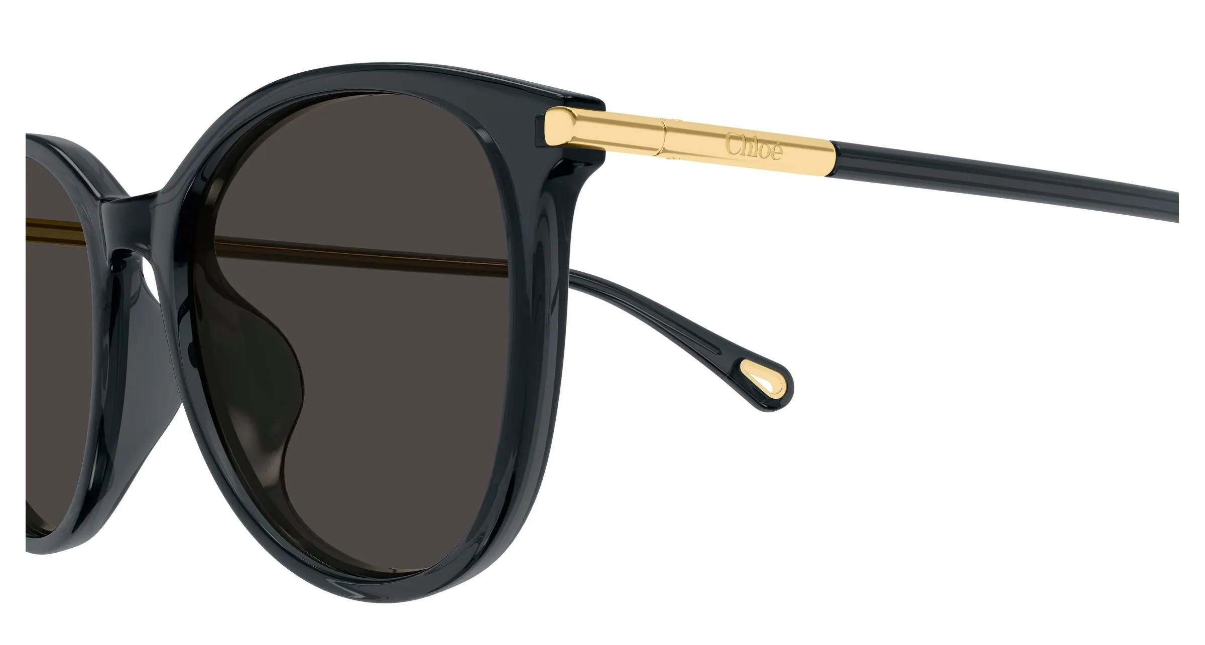 Chloé CH0397SK 001 Occhiali da sole Acetato Grigio Grigio Rotonda - immagine 3