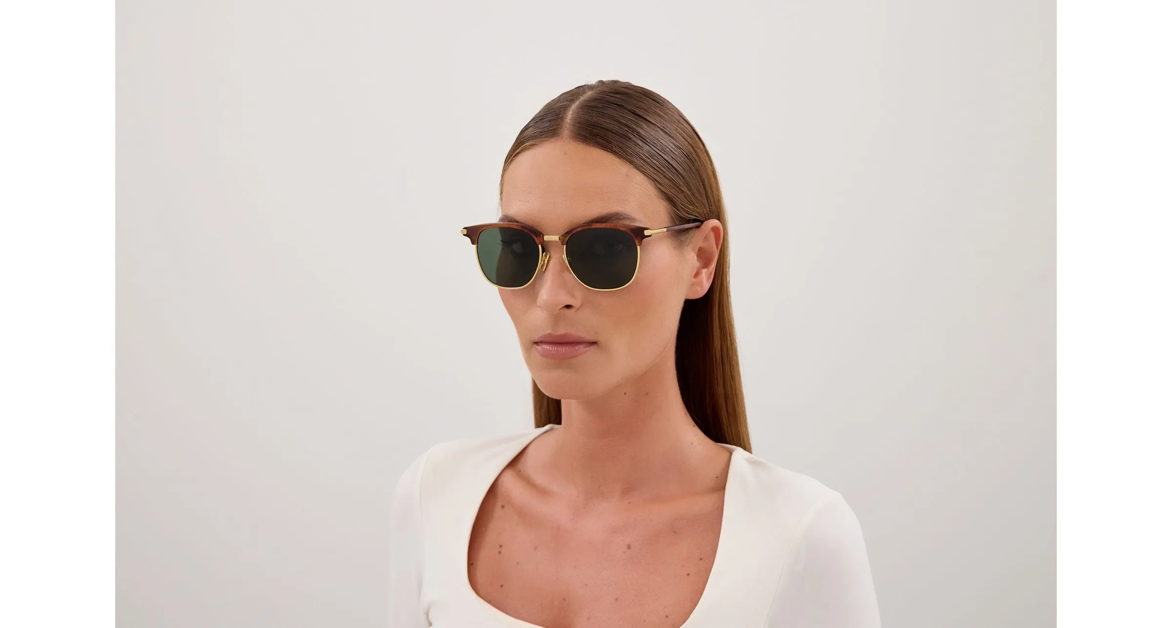 Chloé CH0384S 003 Occhiali da sole Metallo Oro Verde Rotonda - immagine 4