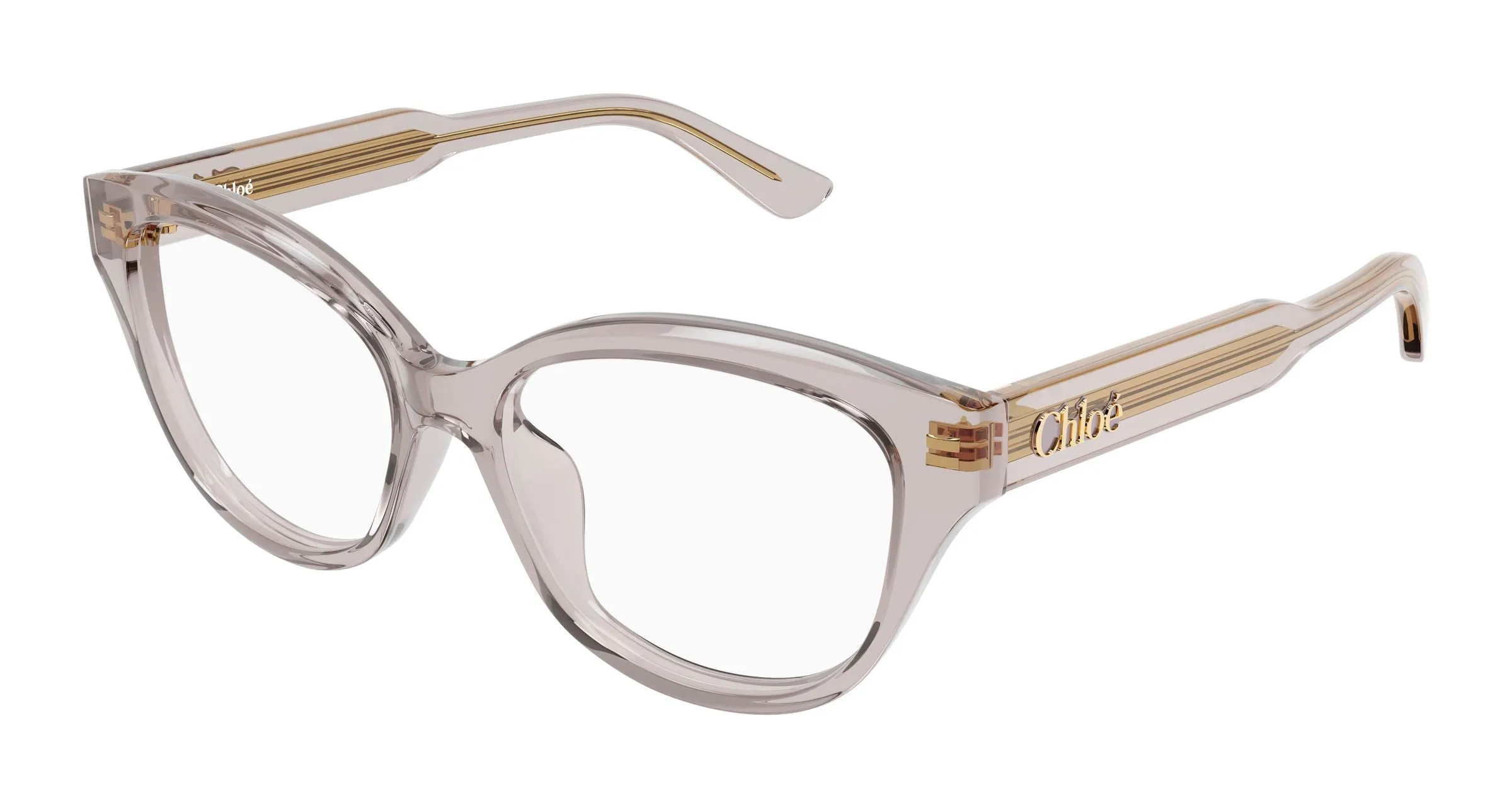 Chloé CH0381OL 008 Montature da vista Acetato Grigio Trasparente Cat Eye - immagine 1
