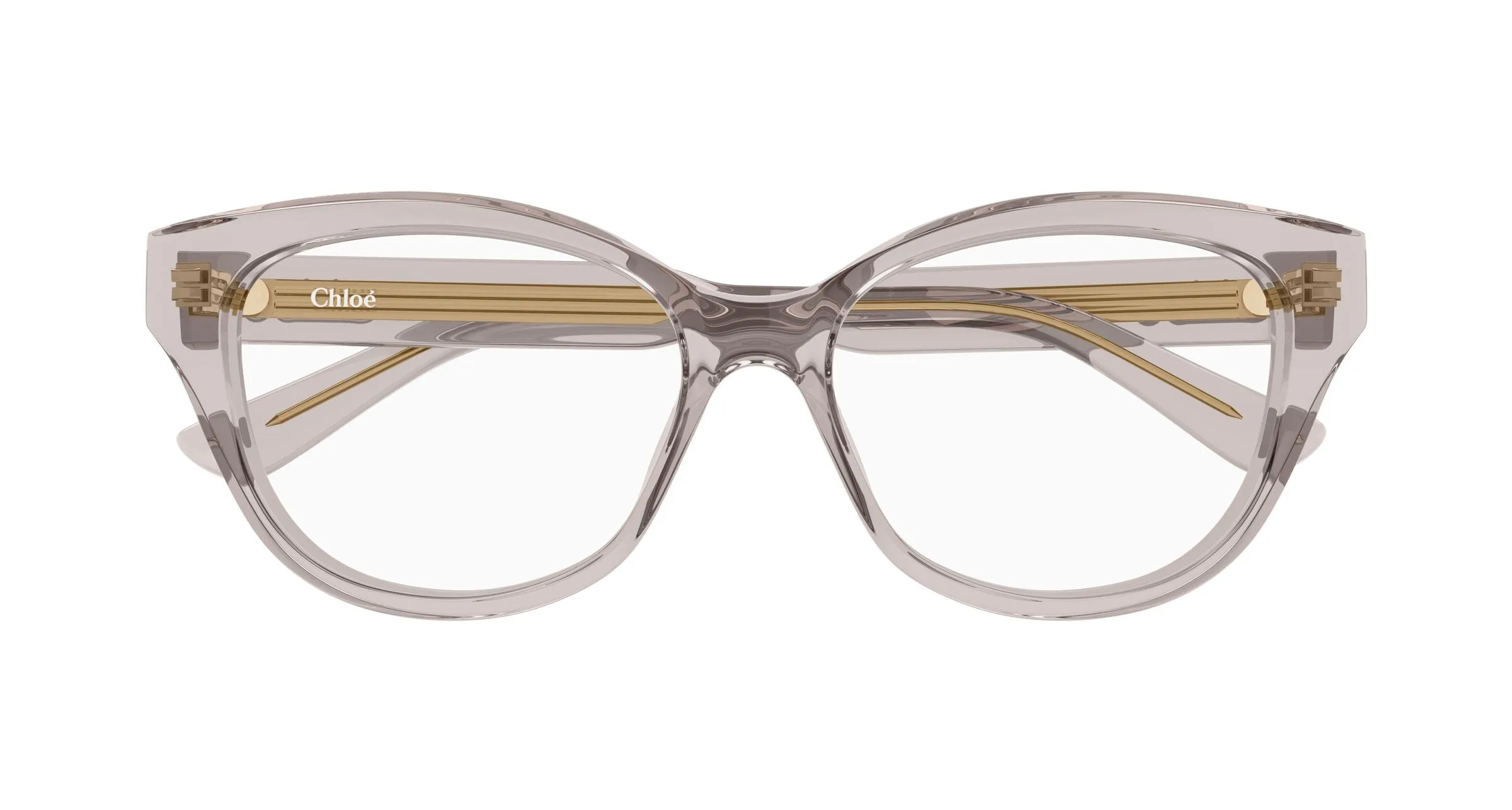 Chloé CH0381OL 008 Montature da vista Acetato Grigio Trasparente Cat Eye - immagine 2