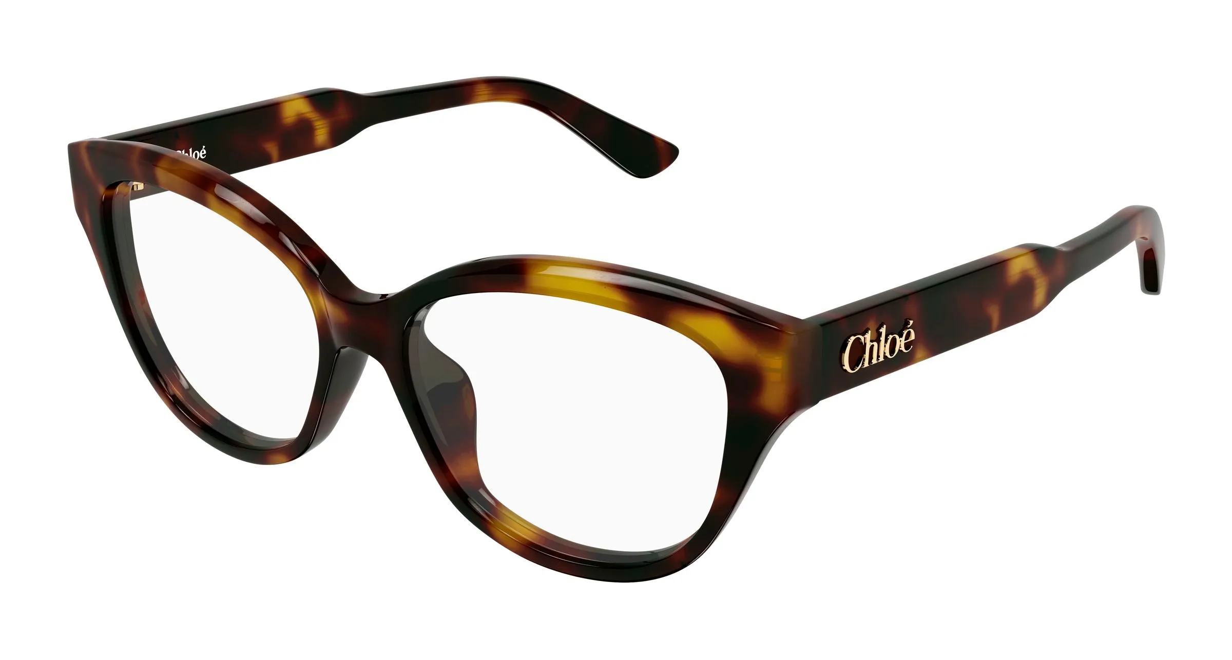 Chloé CH0381OL 007 Montature da vista Acetato Havana Trasparente Cat Eye - immagine 1