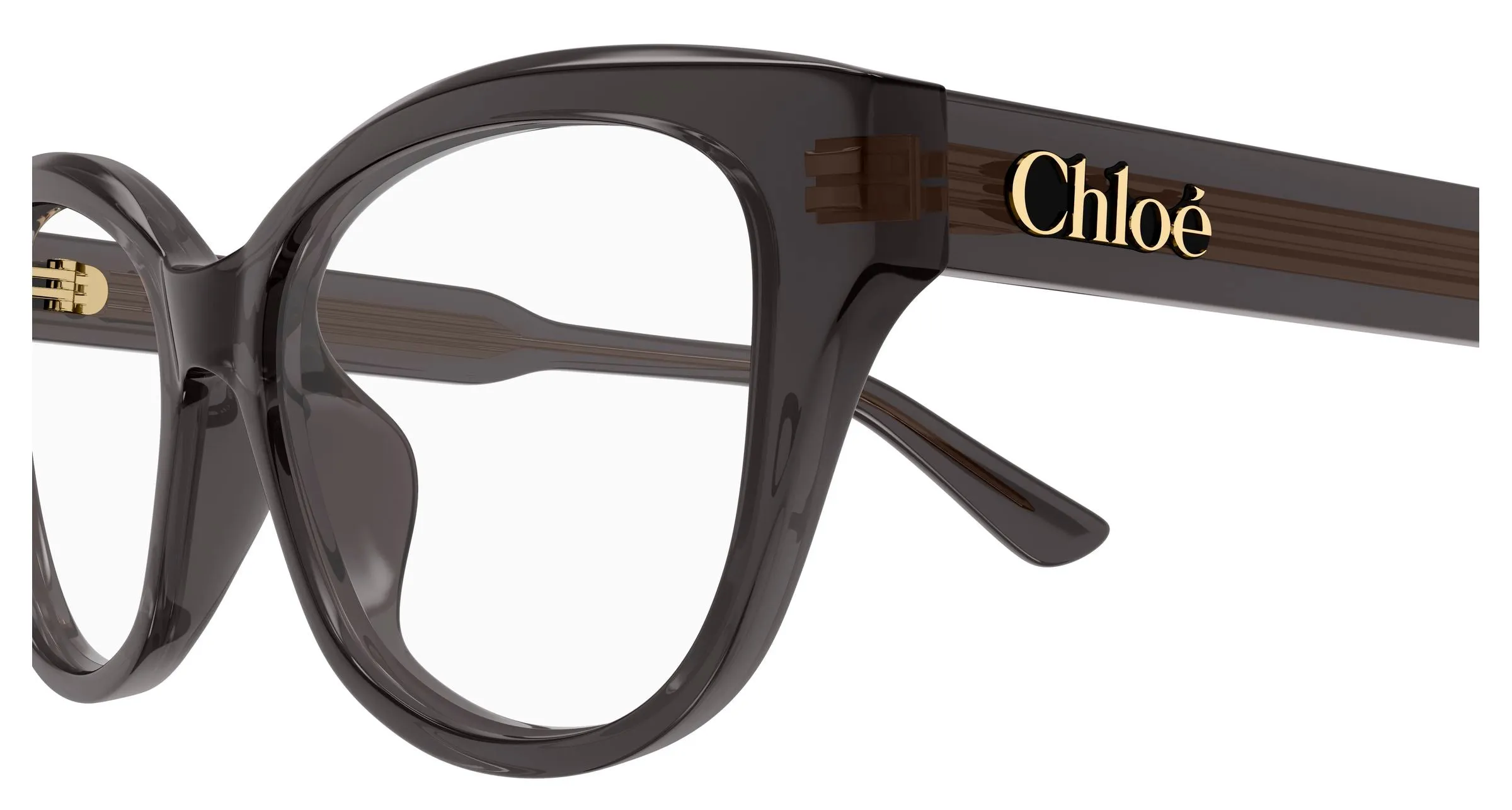 Chloé CH0381OL 006 Montature da vista Acetato Grigio Trasparente Cat Eye - immagine 3