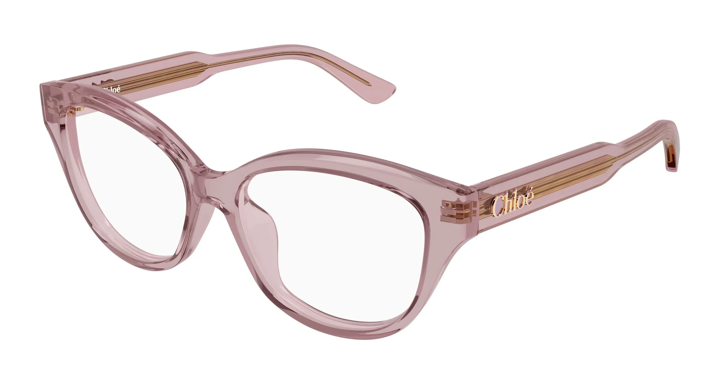 Chloé CH0381OL 004 Montature da vista Acetato Rosa Trasparente Cat Eye - immagine 1