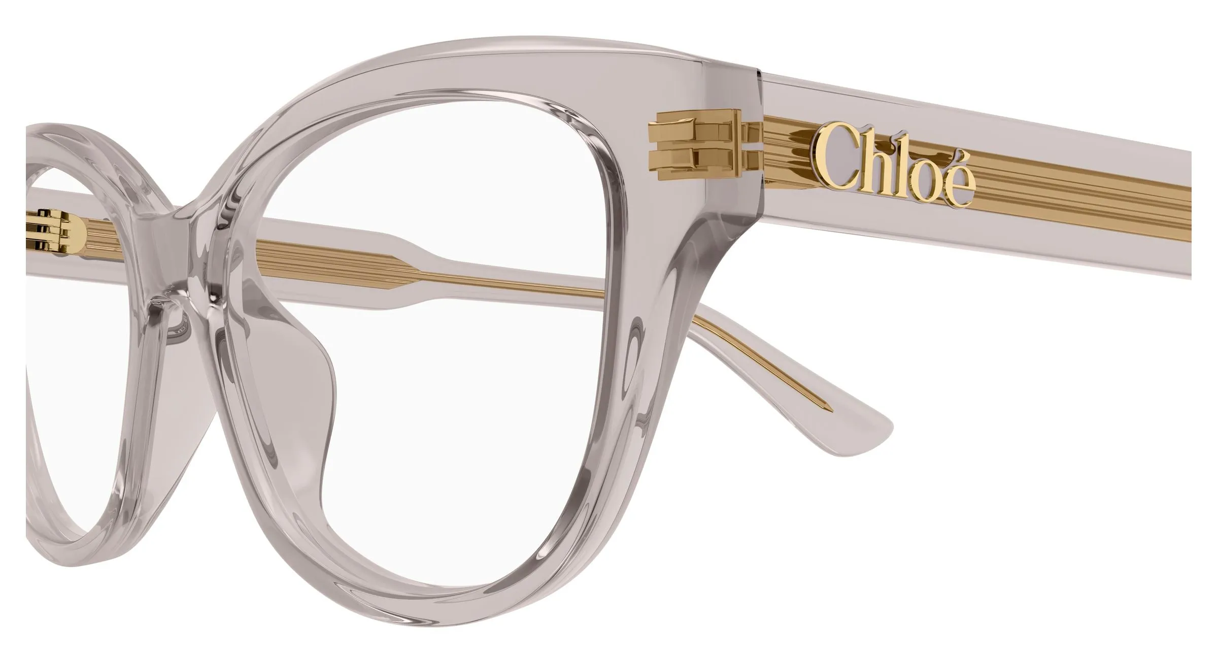 Chloé CH0381OL 003 Montature da vista Acetato Grigio Trasparente Cat Eye - immagine 3