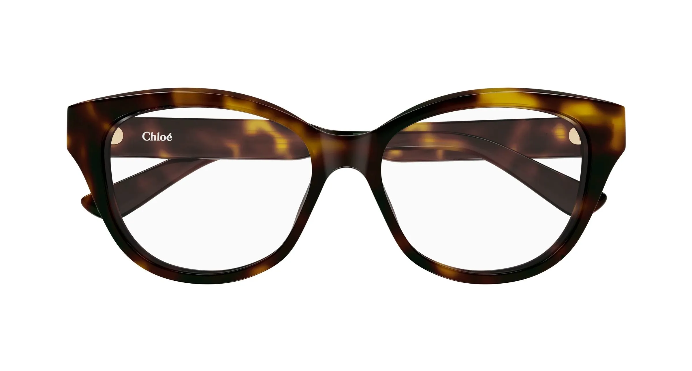 Chloé CH0381OL 002 Montature da vista Acetato Havana Trasparente Cat Eye - immagine 2