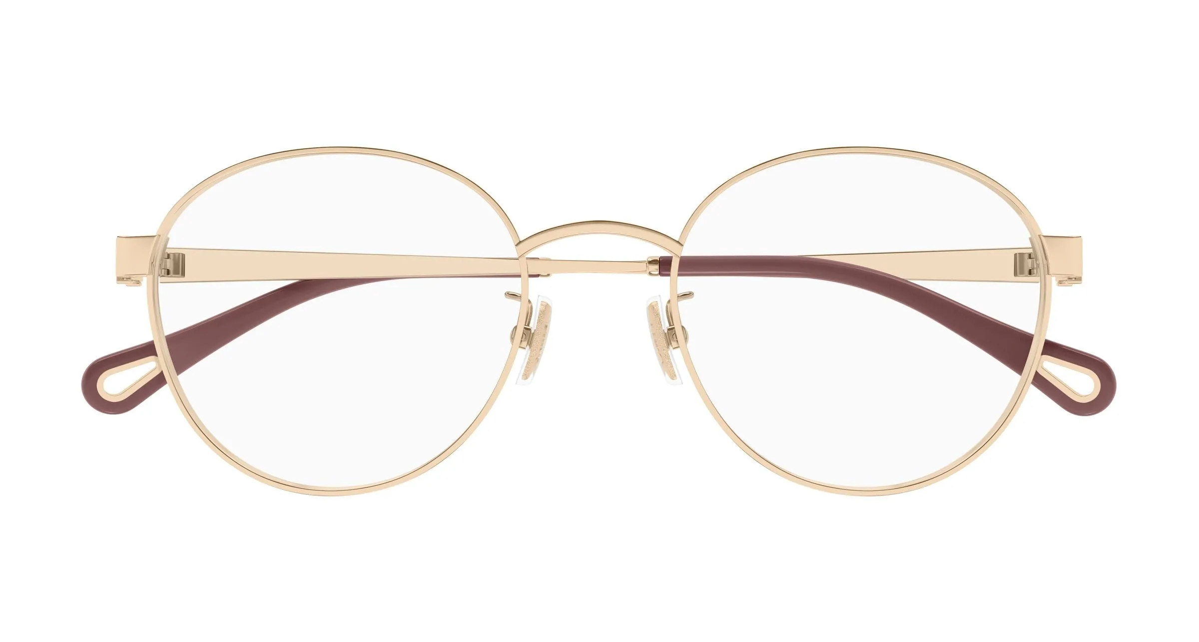 Chloé CH0377OA 003 Montature da vista Metallo Oro Trasparente Rotonda - immagine 2