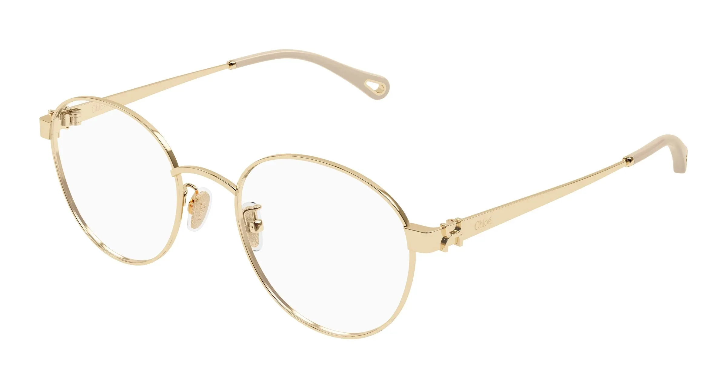 Chloé CH0377OA 001 Montature da vista Metallo Oro Trasparente Rotonda - immagine 1