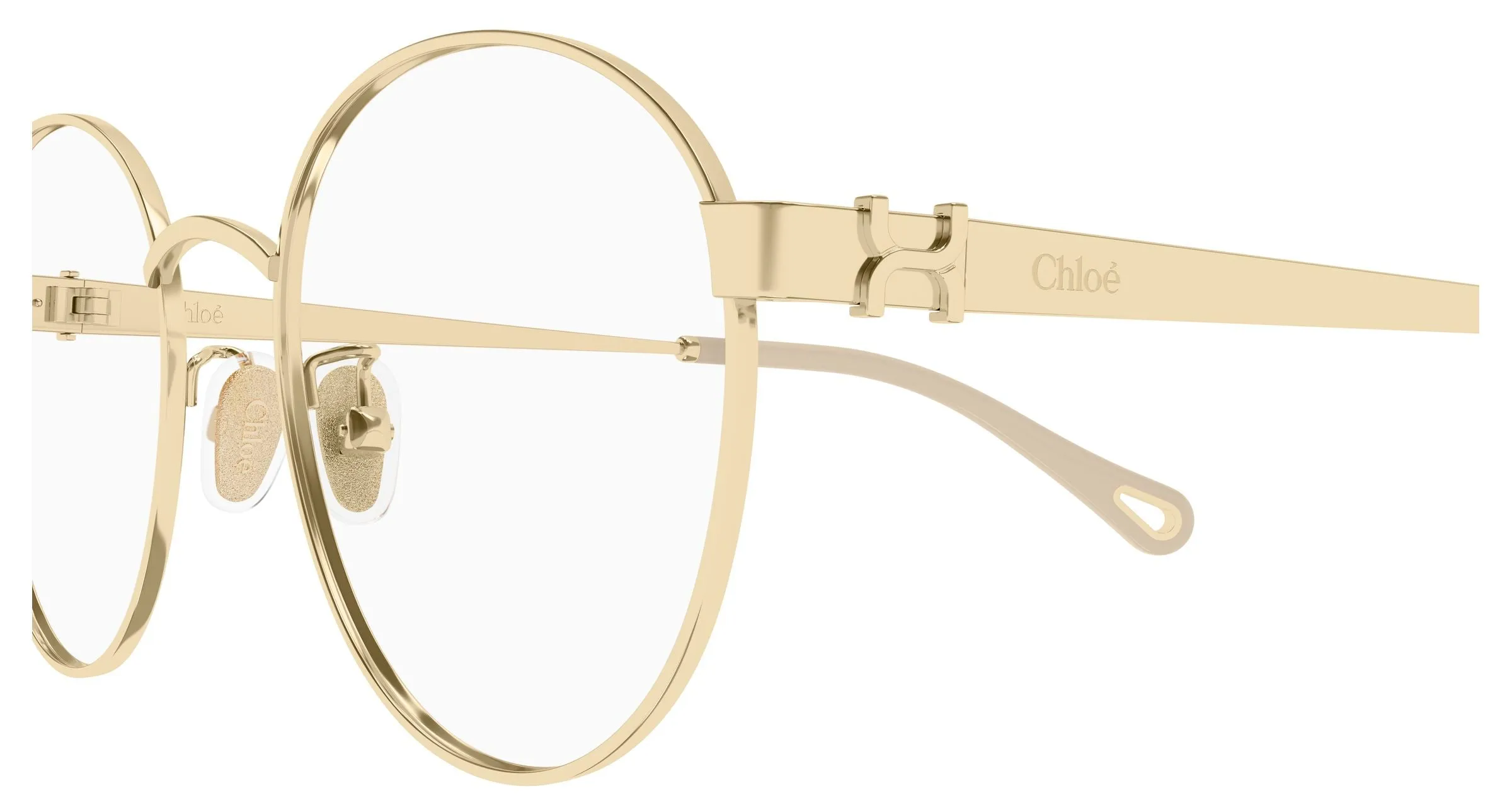 Chloé CH0377OA 001 Montature da vista Metallo Oro Trasparente Rotonda - immagine 3