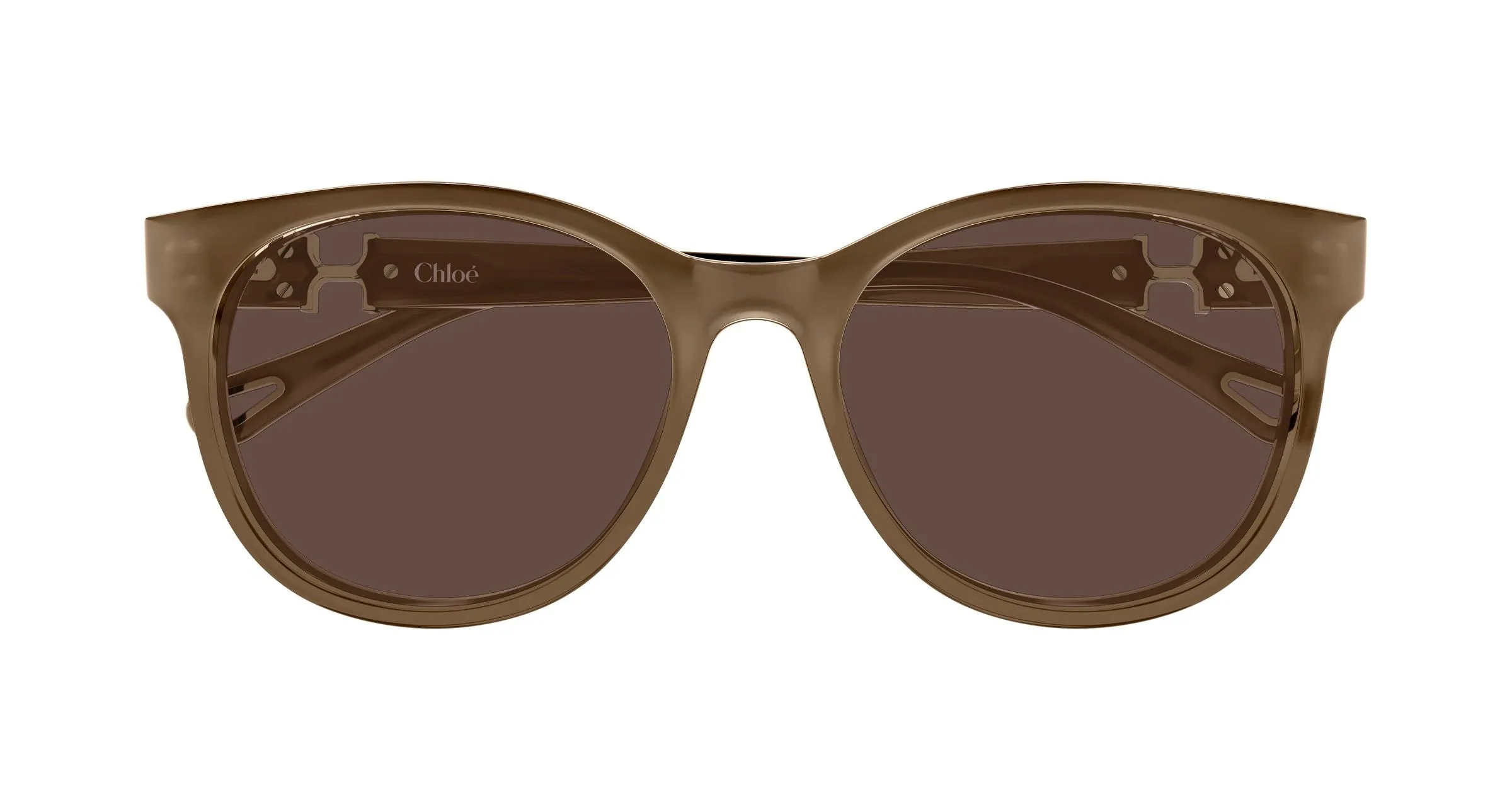 Chloé CH0375SK 004 Occhiali da sole Acetato Marrone Marrone Rotonda - immagine 2