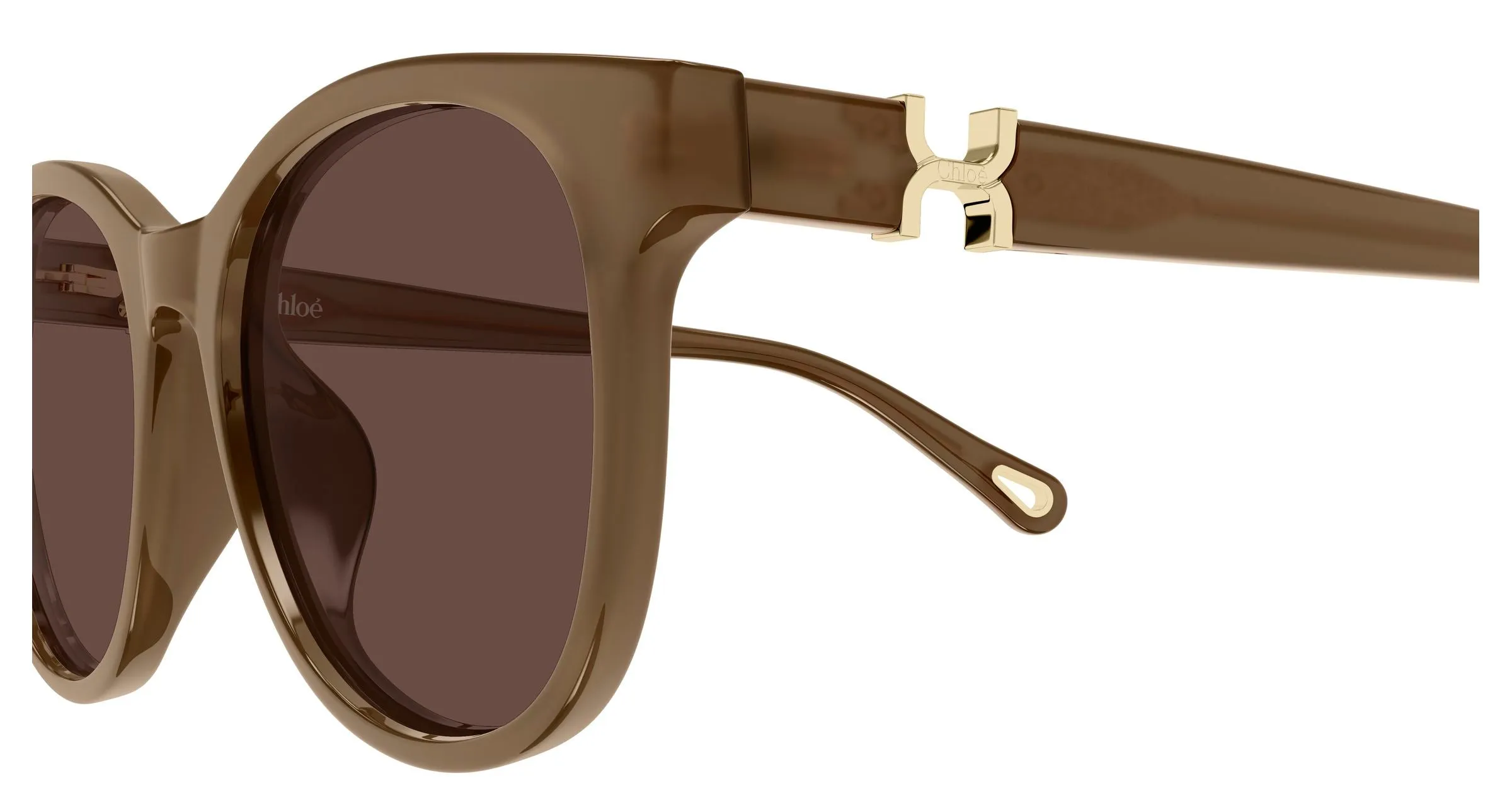 Chloé CH0375SK 004 Occhiali da sole Acetato Marrone Marrone Rotonda - immagine 3