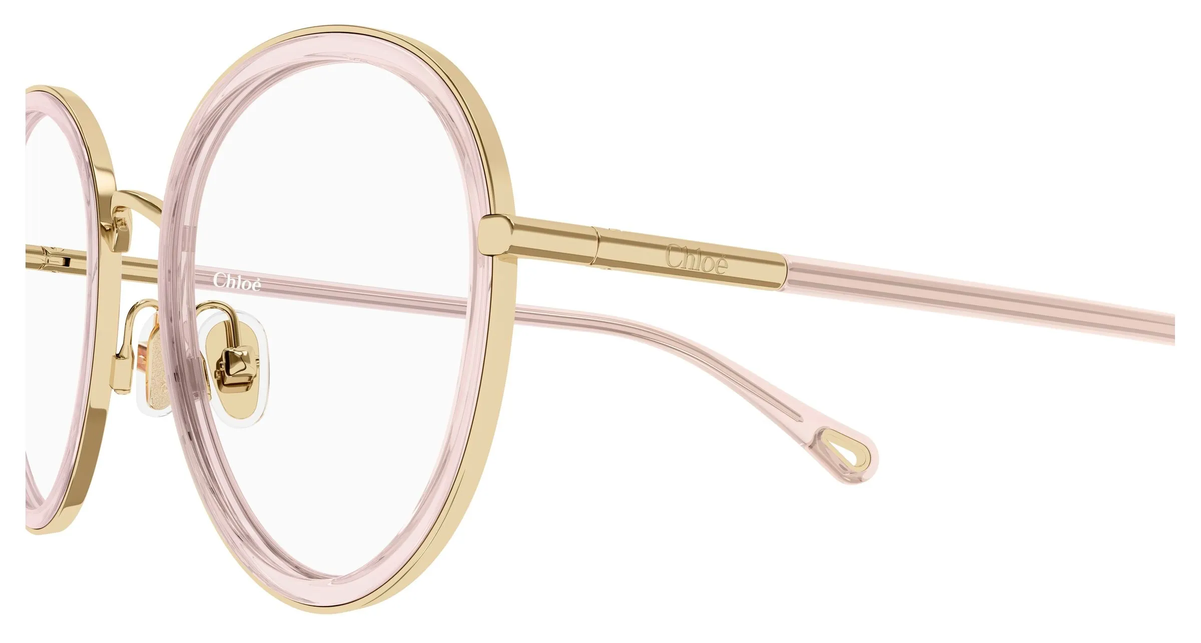 Chloé CH0374O 005 Montature da vista Metallo Oro Trasparente Rotonda - immagine 3