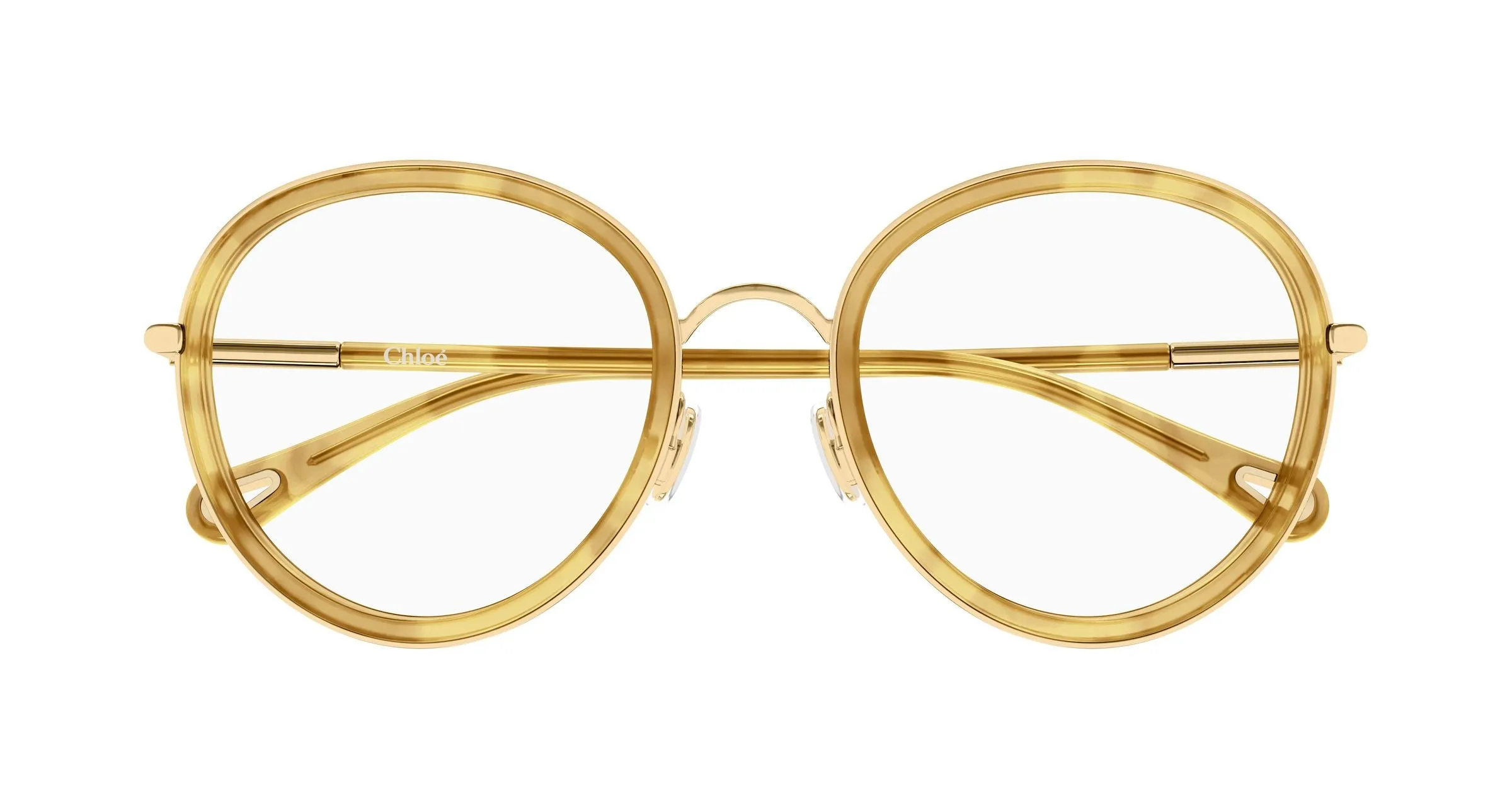 Chloé CH0374O 003 Montature da vista Metallo Oro Trasparente Rotonda - immagine 2