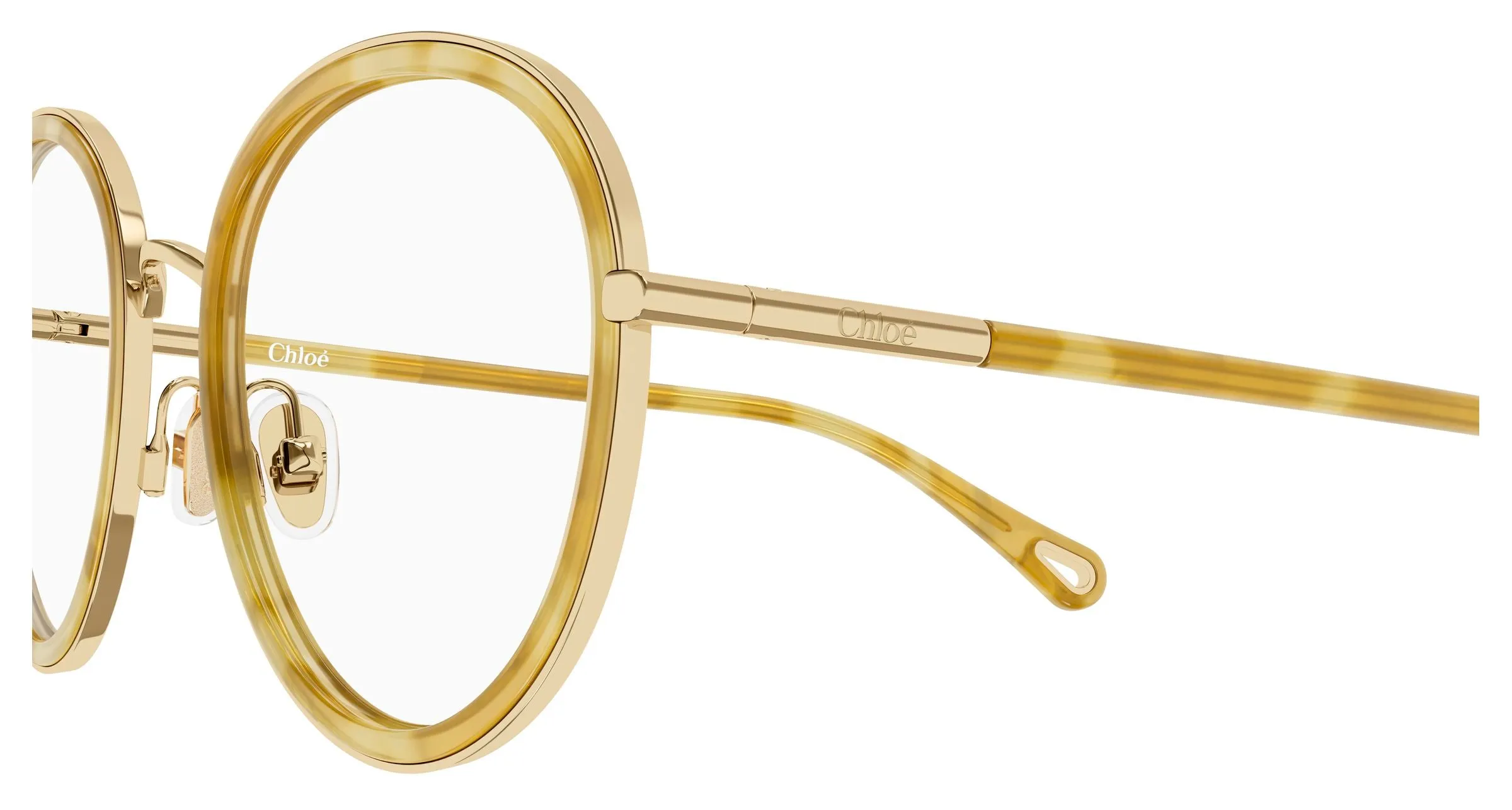 Chloé CH0374O 003 Montature da vista Metallo Oro Trasparente Rotonda - immagine 3