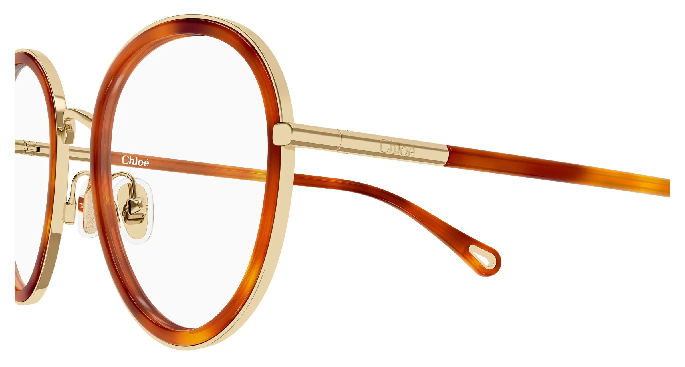 Chloé CH0374O 002 Montature da vista Metallo Oro Trasparente Rotonda - immagine 3