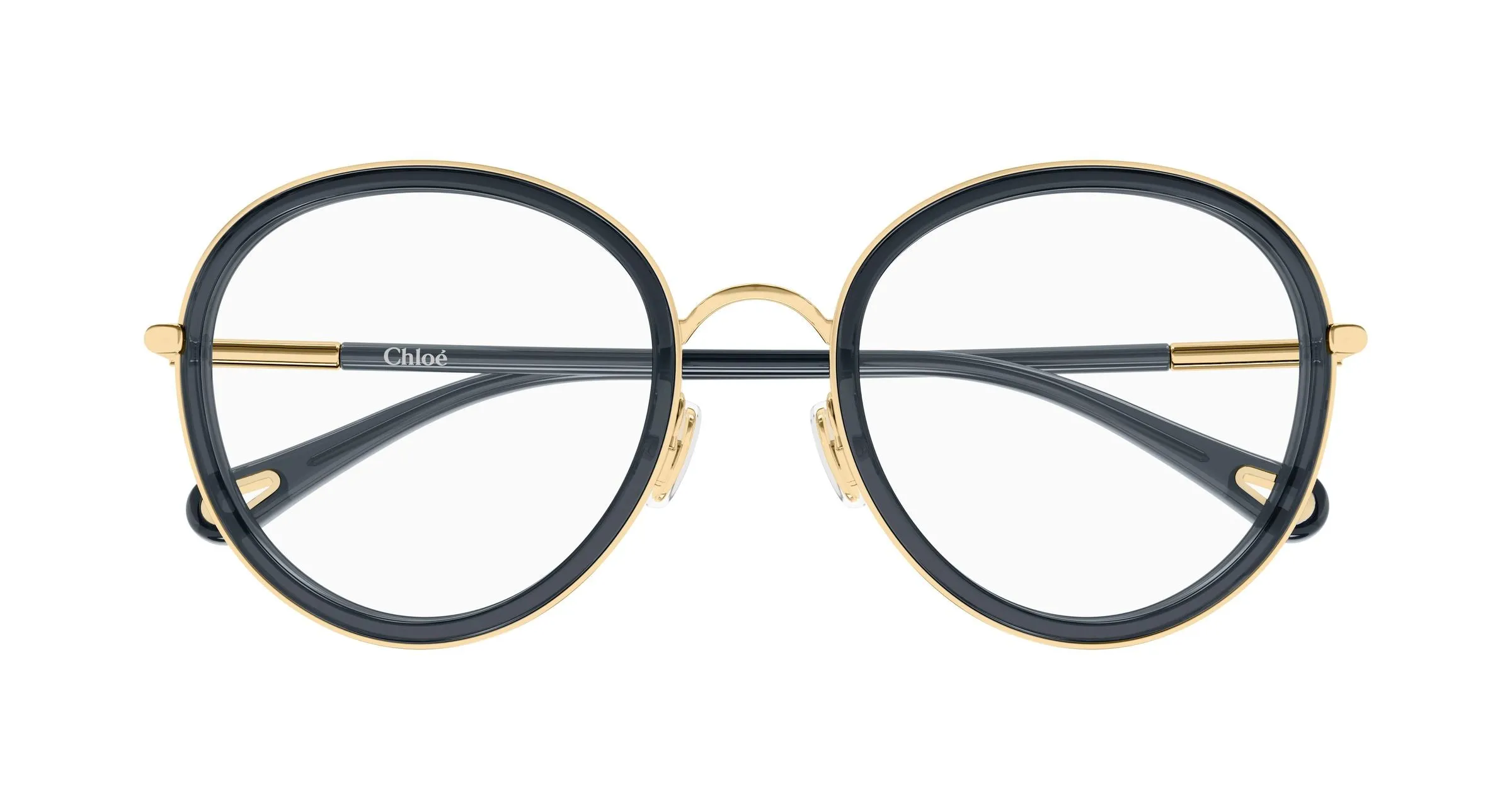 Chloé CH0374O 001 Montature da vista Metallo Oro Trasparente Rotonda - immagine 2