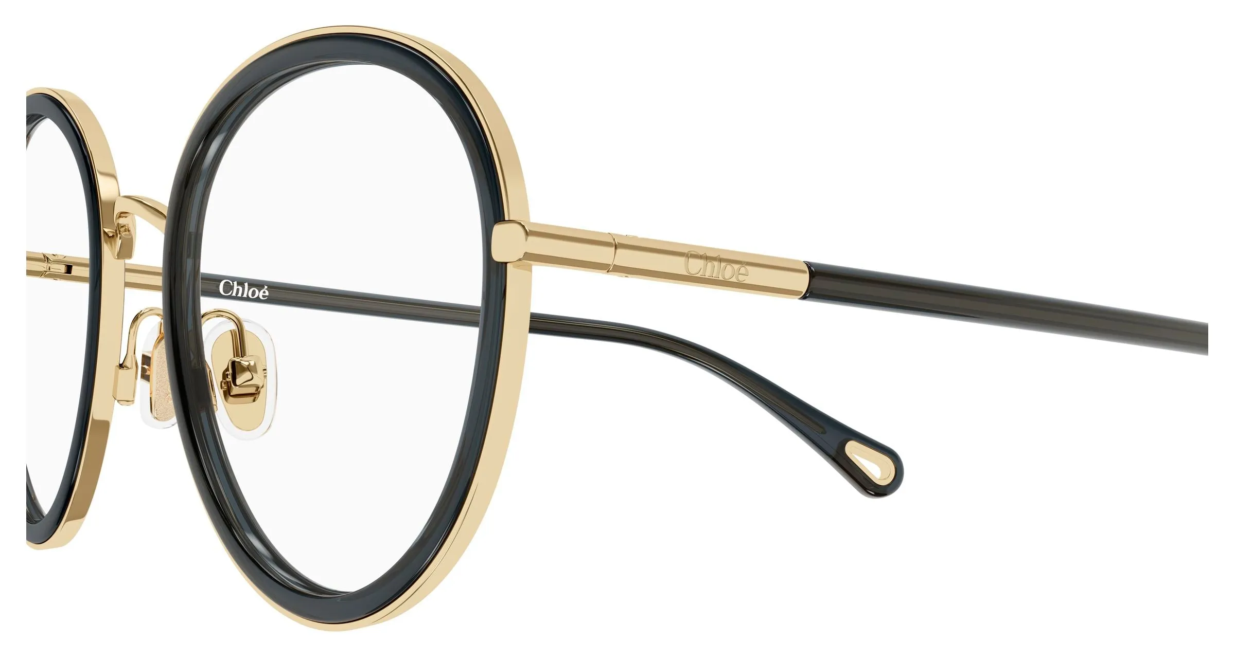 Chloé CH0374O 001 Montature da vista Metallo Oro Trasparente Rotonda - immagine 3