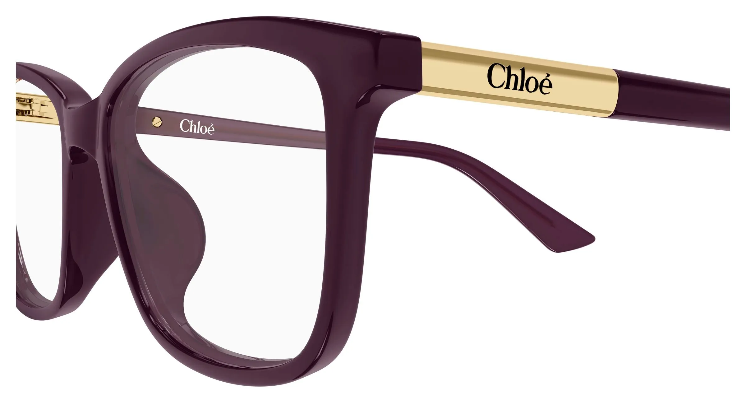 Chloé CH0371OA 004 Montature da vista Acetato Viola Trasparente Farfalla - immagine 3