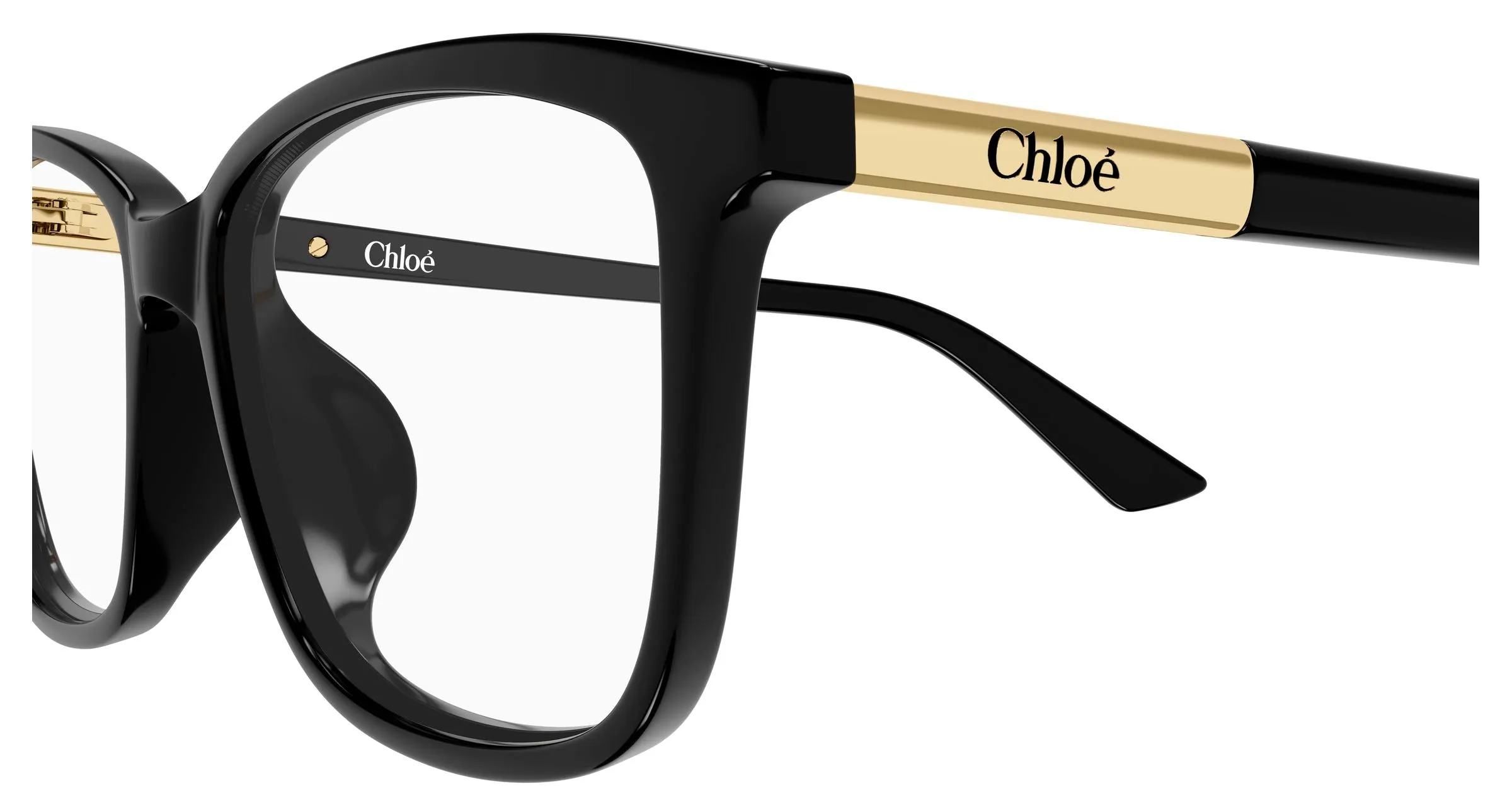 Chloé CH0371OA 001 Montature da vista Acetato Nero Trasparente Farfalla - immagine 3