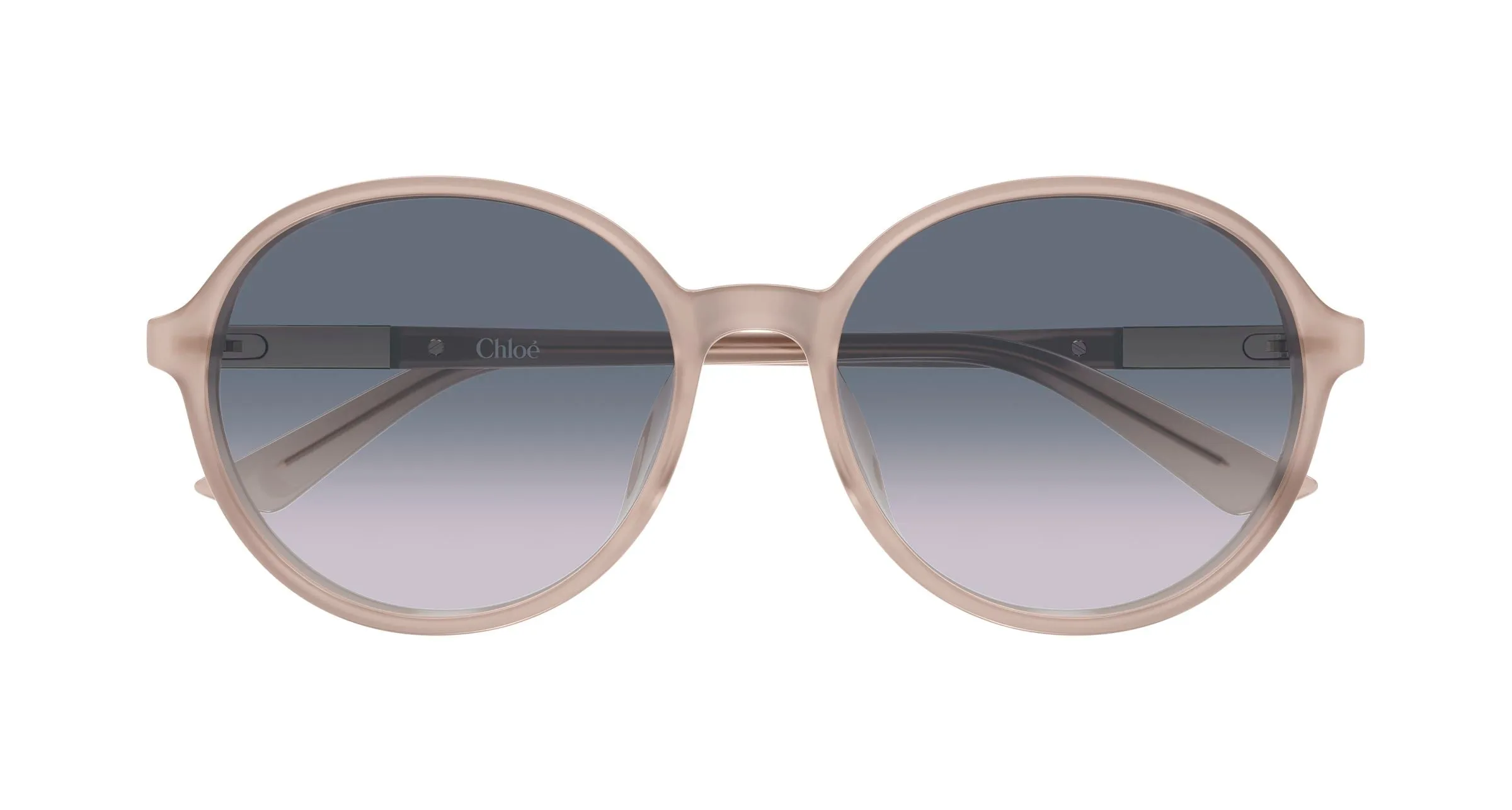 Chloé CH0365SK 005 Occhiali da sole Acetato Beige Grigio Rotonda Sfumato - immagine 2