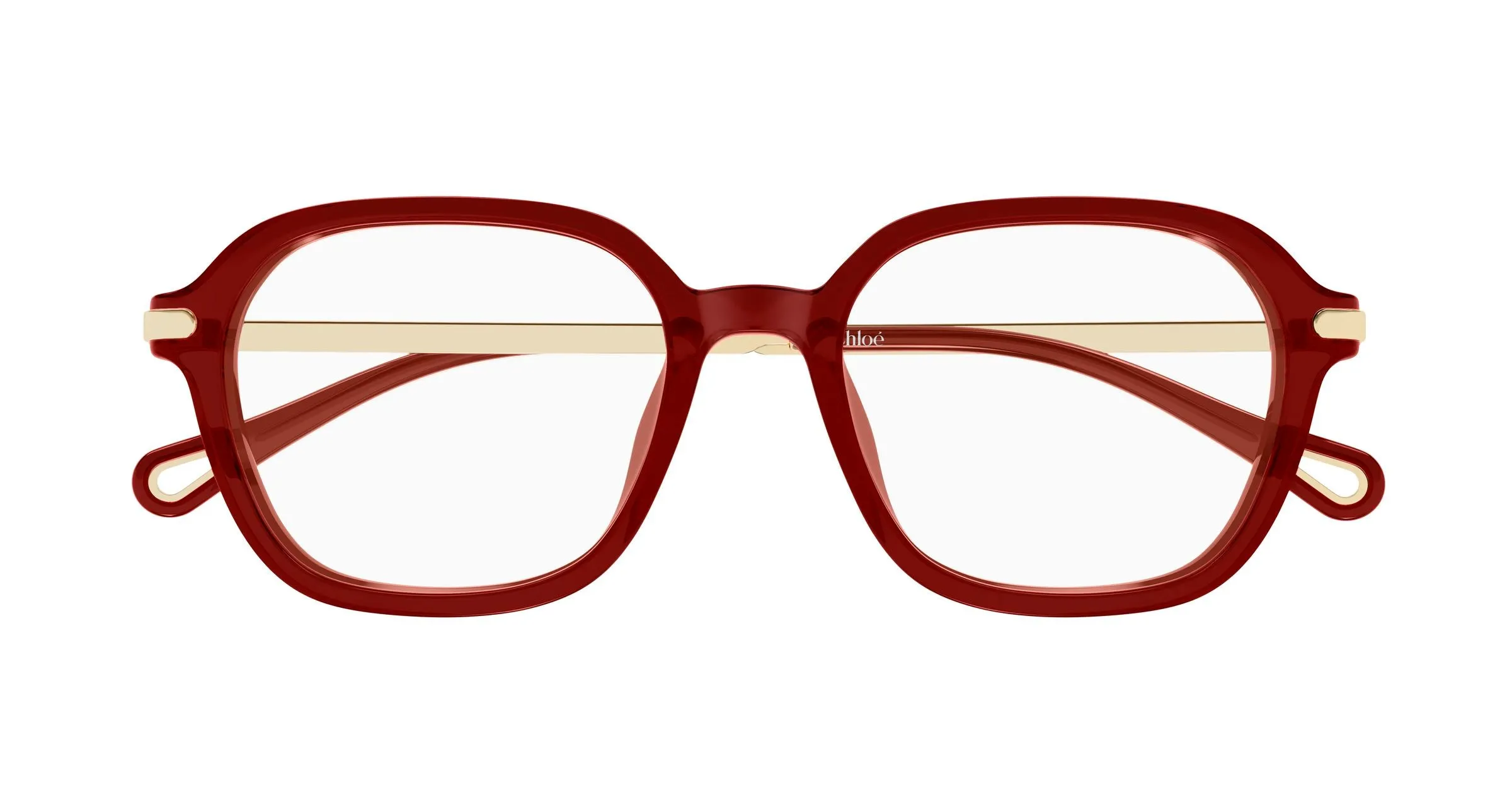 Chloé CH0361OA 004 Montature da vista Acetato Bordeaux Trasparente Squadrata - immagine 2