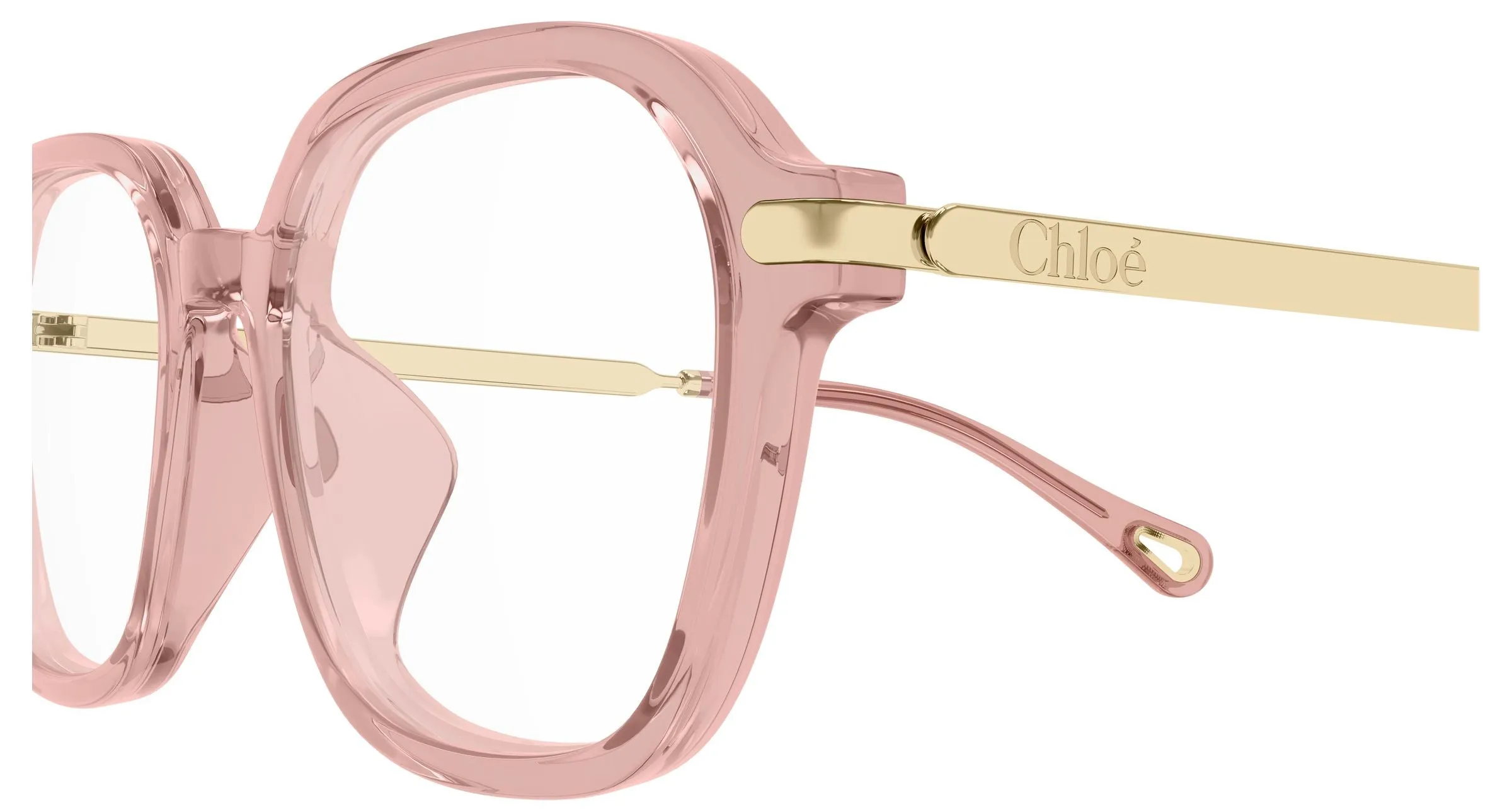 Chloé CH0361OA 003 Montature da vista Acetato Rosa Trasparente Squadrata - immagine 3
