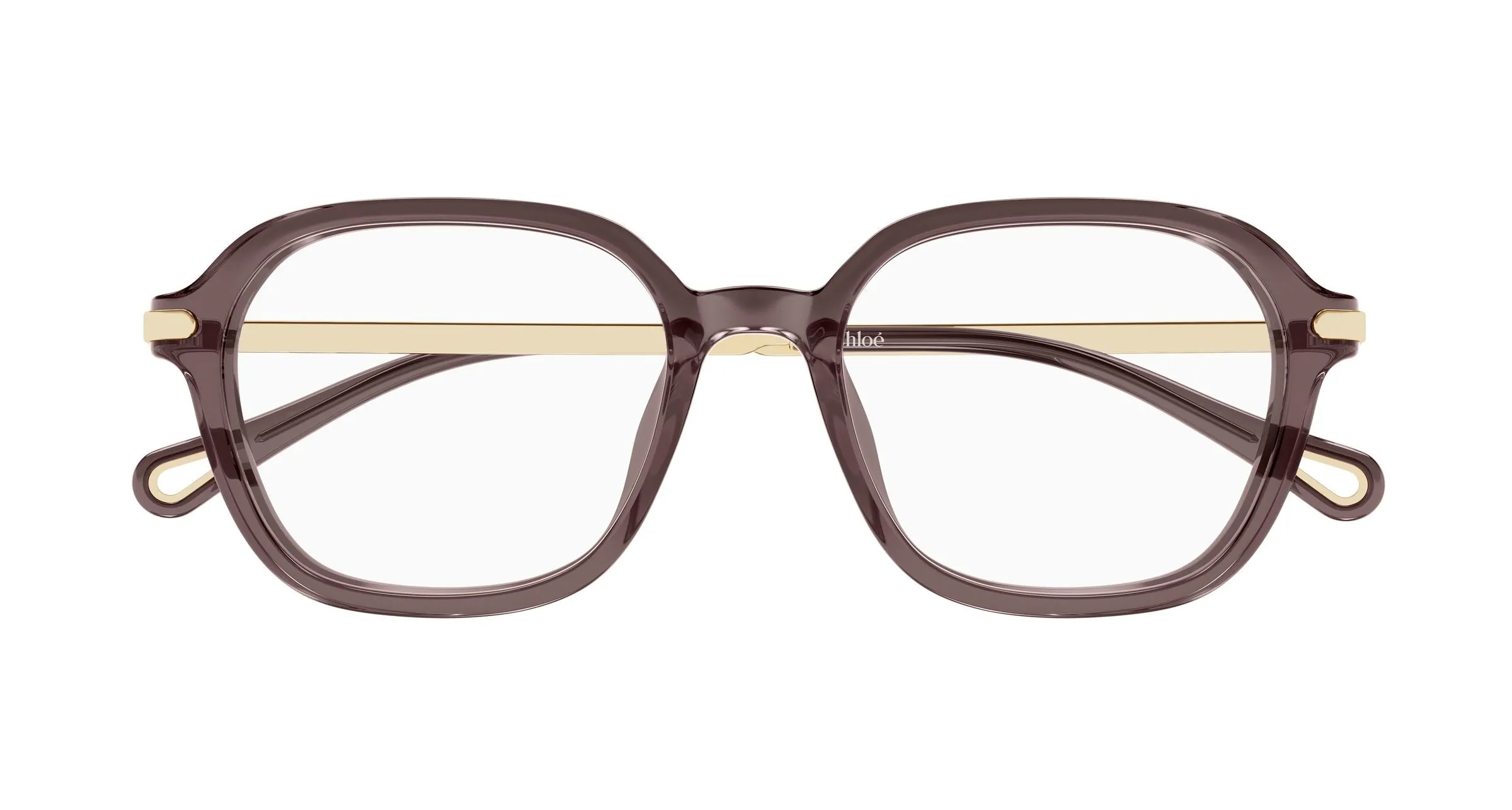 Chloé CH0361OA 001 Montature da vista Acetato Marrone Trasparente Squadrata - immagine 2