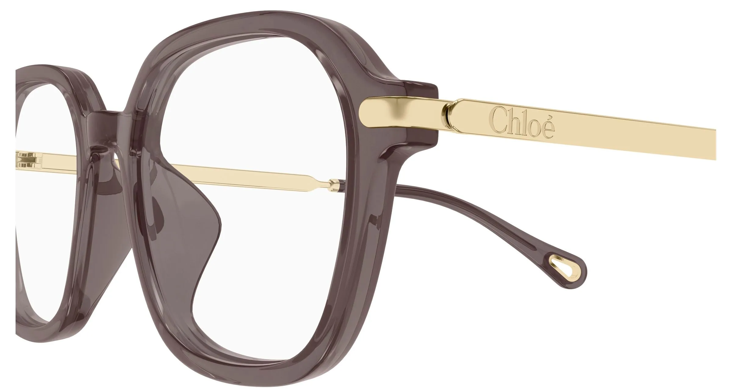 Chloé CH0361OA 001 Montature da vista Acetato Marrone Trasparente Squadrata - immagine 3