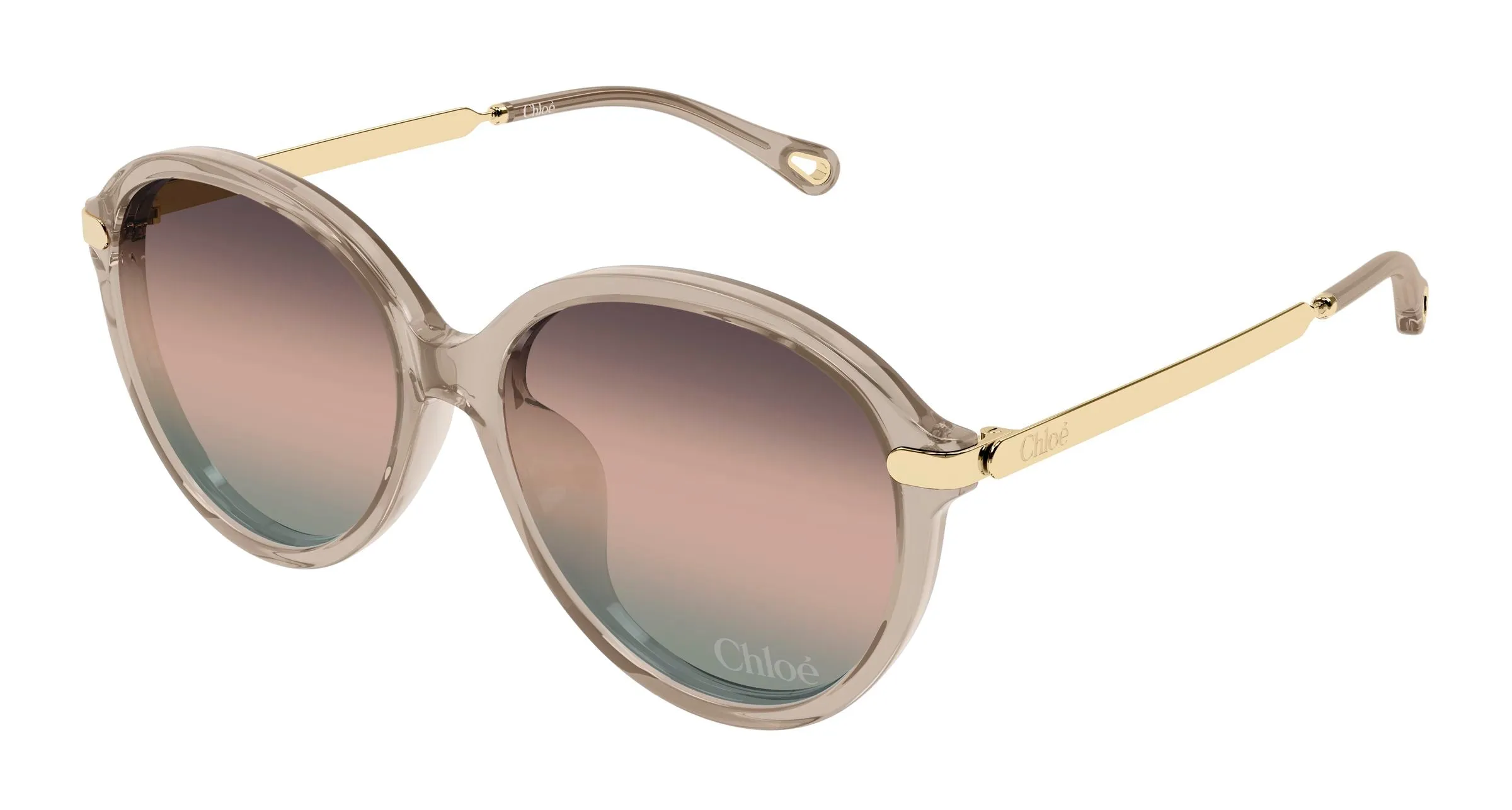 Chloé CH0358SK 005 Occhiali da sole Acetato Marrone Bronzo Rotonda Sfumato - immagine 1