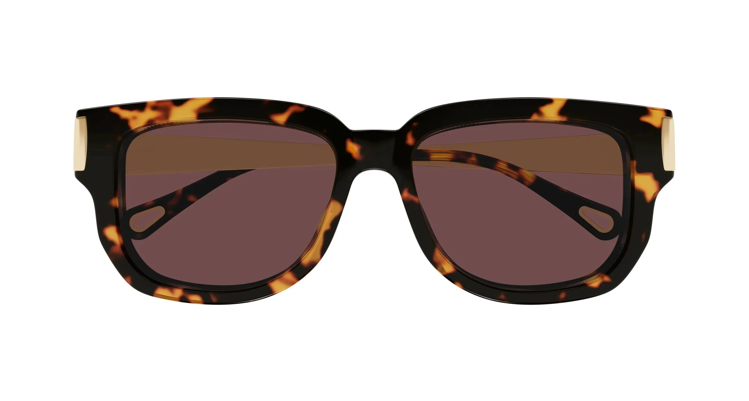 Chloé CH0351S 003 Occhiali da sole Acetato Havana Viola Squadrata - immagine 2