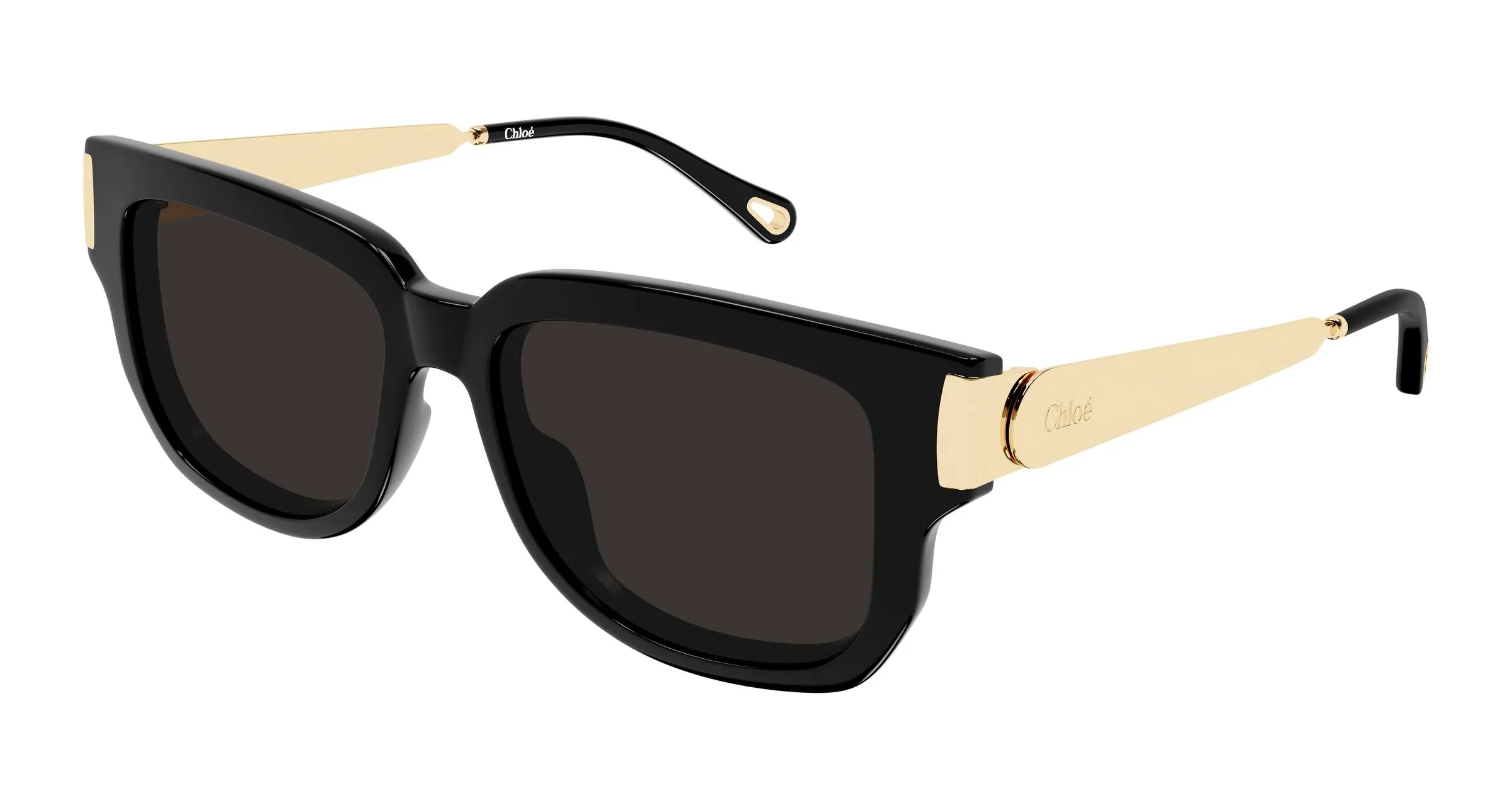 Chloé CH0351S 001 Occhiali da sole Acetato Nero Grigio Squadrata - immagine 1