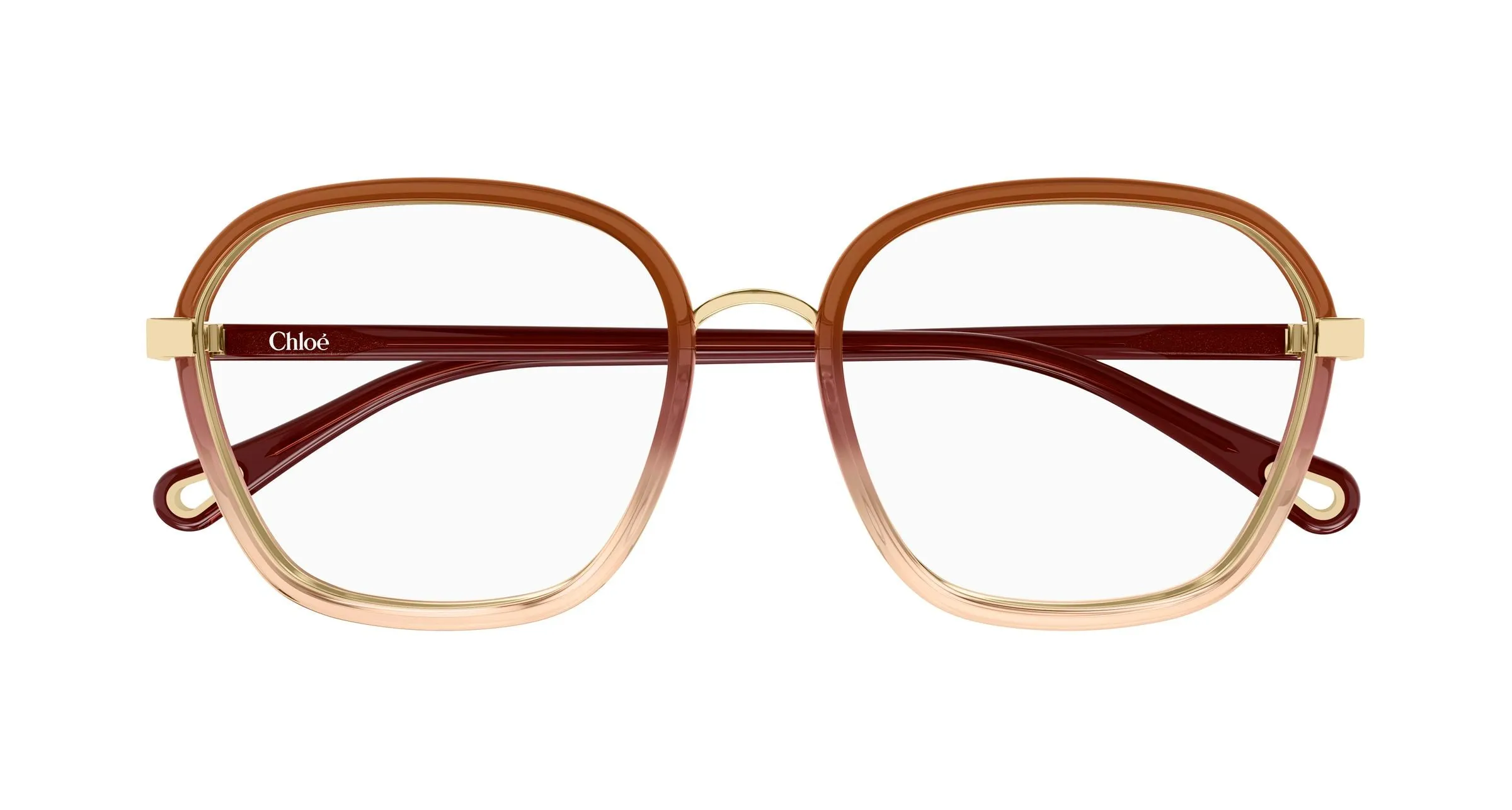 Chloé CH0309O 008 Montature da vista Bio-iniettato Bordeaux Trasparente Squadrata - immagine 2