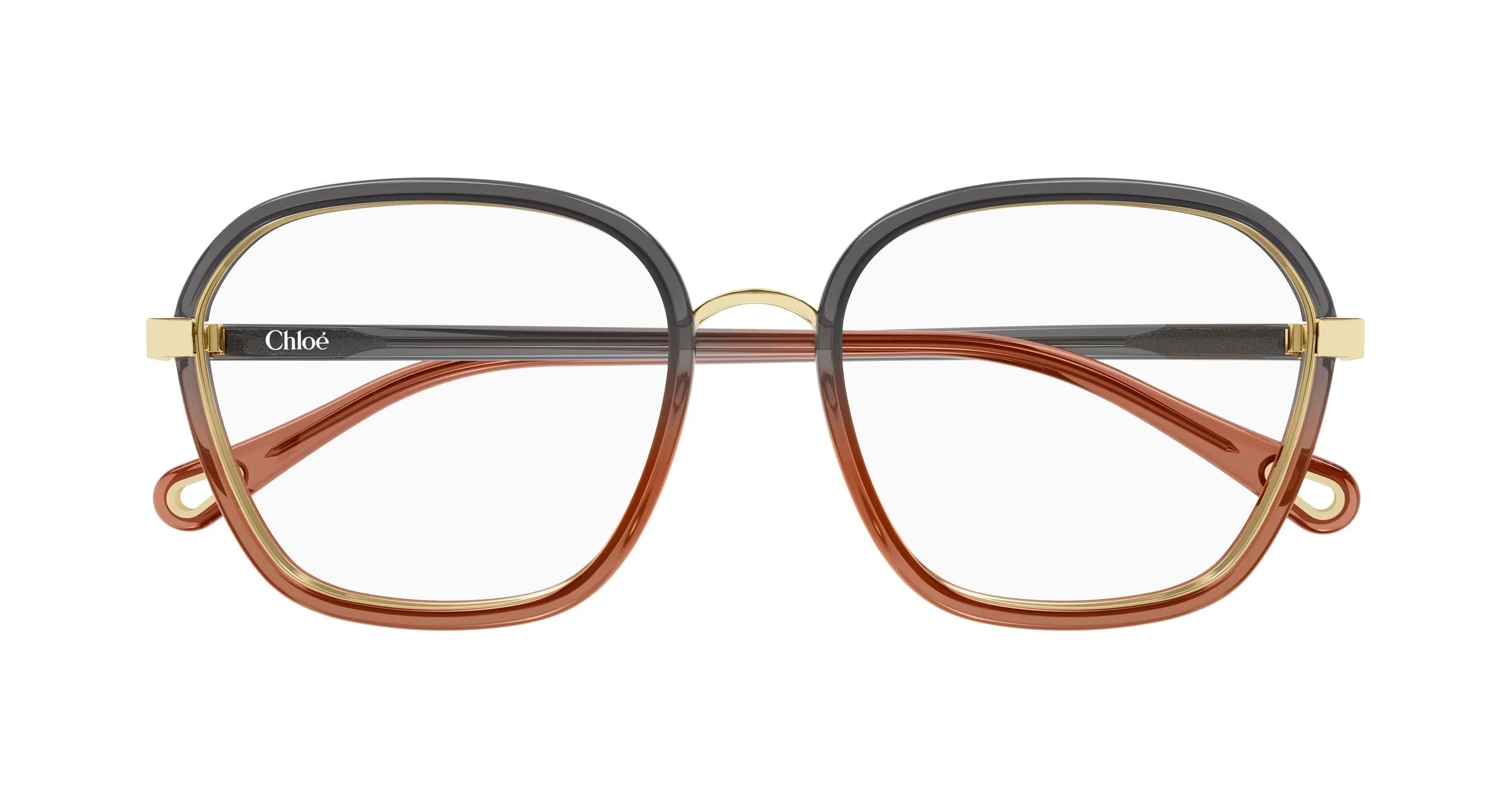 Chloé CH0309O 007 Montature da vista Bio-iniettato Nero Trasparente Squadrata - immagine 2